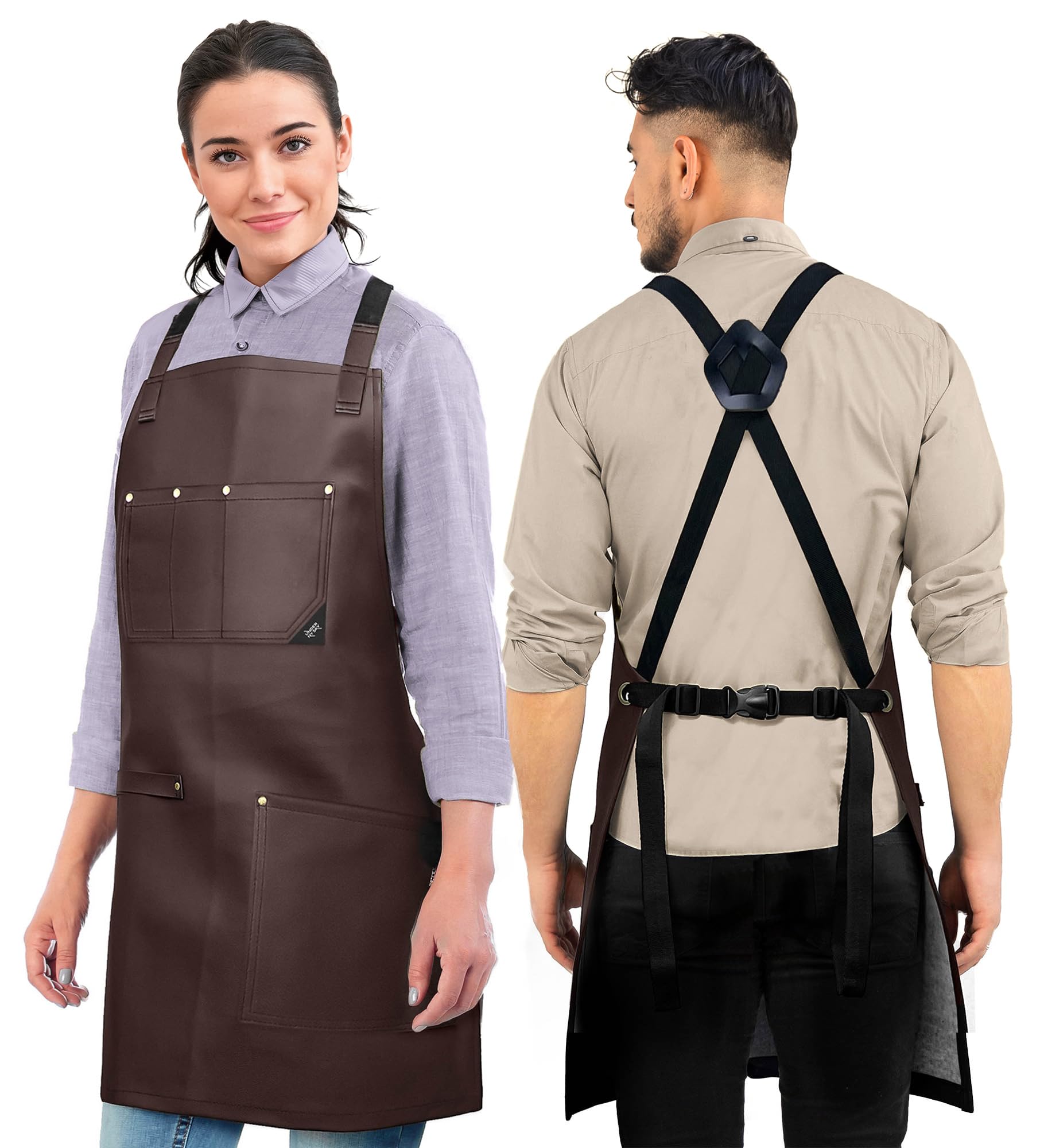 Under NY Sky Leather Apron and Tool Holder - Professional Products for Hair Stylists, Barbers & Hairdressers