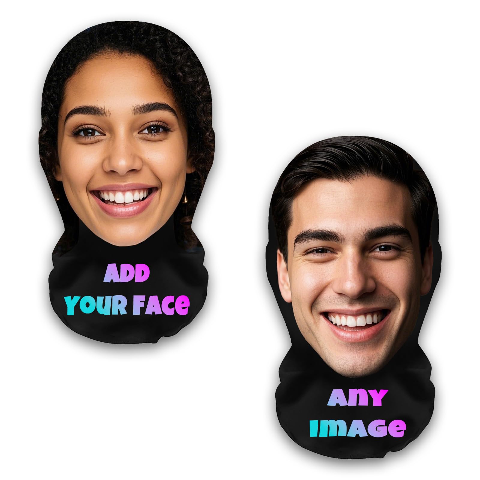 Personalised Face Masks Photo,Custom Full Coverage Mesh Funny Face Masks With Any Image/Text Print For Parties & Halloween