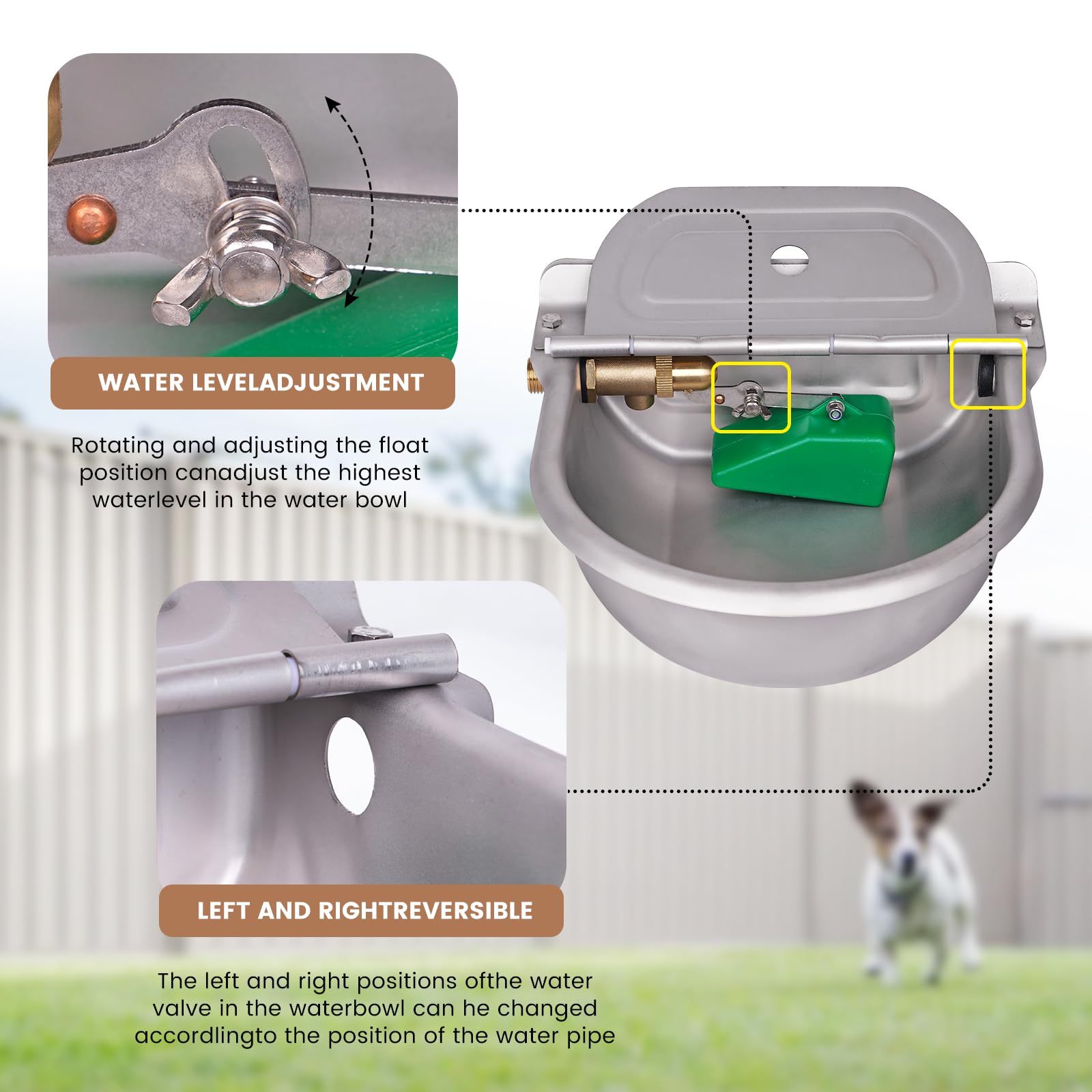 Abreuvoir Automatique, Abreuvoir D'eau Pour Moutons, Bétail Et Chevaux, Distributeur D'eau Pour Animaux, équipement D'alimentation Pour Volaille Pour Moutons, Chèvres Et Exploitation Agricole 500 Ml