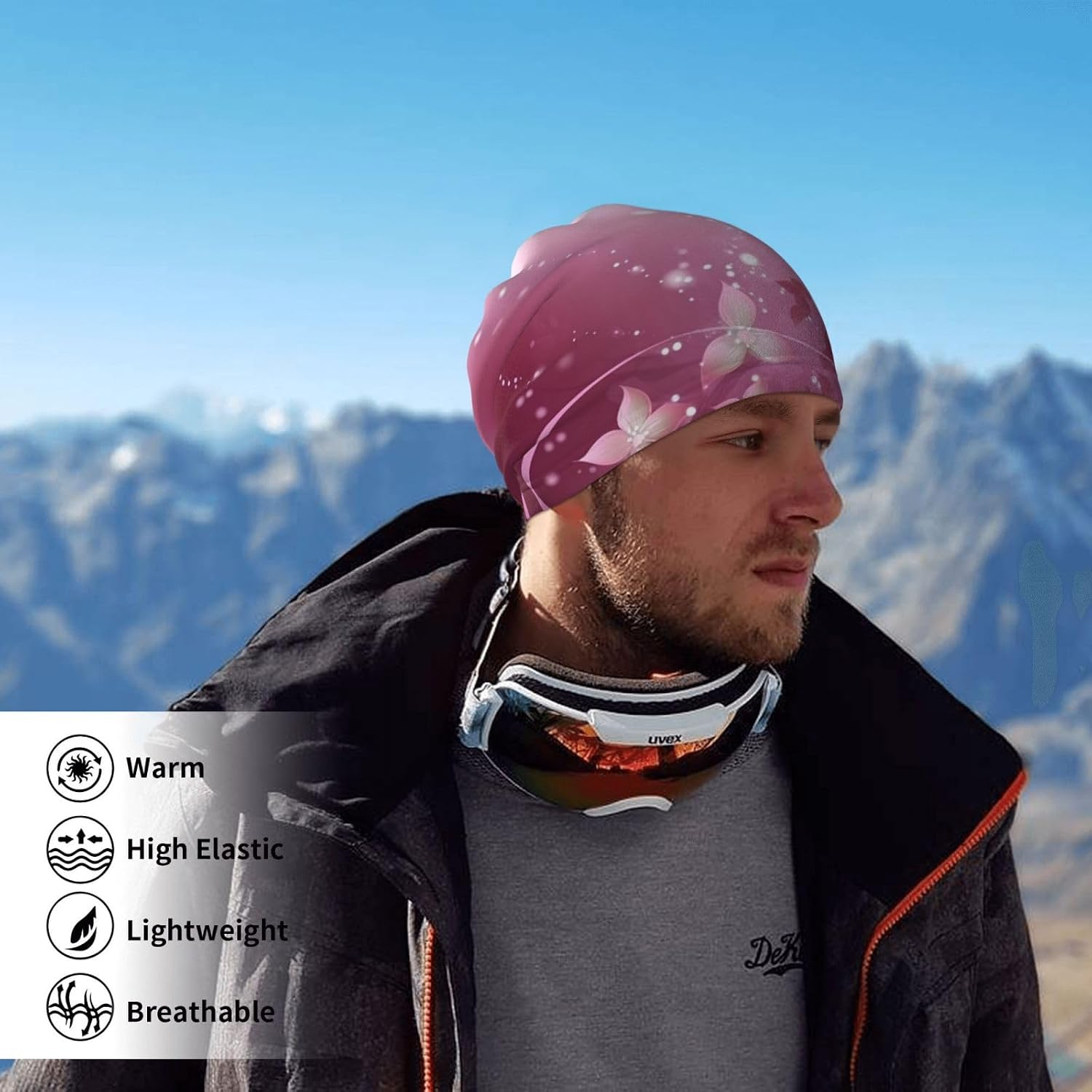 Winter Neck Warmer for Men Women, Nice Pink Tuan Neck Gaiter UV Sun Protection Face Mask Windproof Cold Weather Face Cover Thermal Ski Mask Scarf for Outdoor Sports Bandana