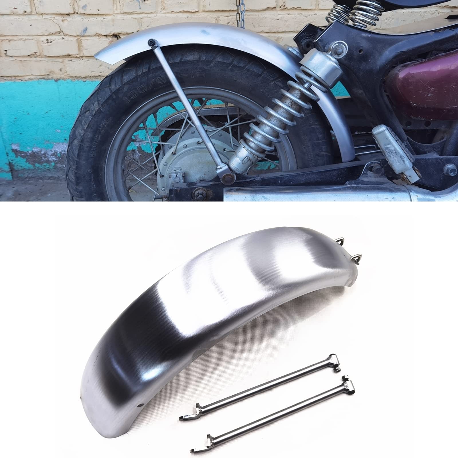 Amazon | ヤマハ XV250 ビラーゴ シルバー用 オートバイ改造スチール 