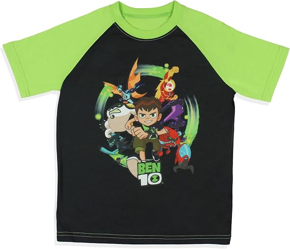 INTIMO Ben 10 Boys' Cartoon TV Series Omnitrix Characters Aliens Sleep Pajama Set Shorts