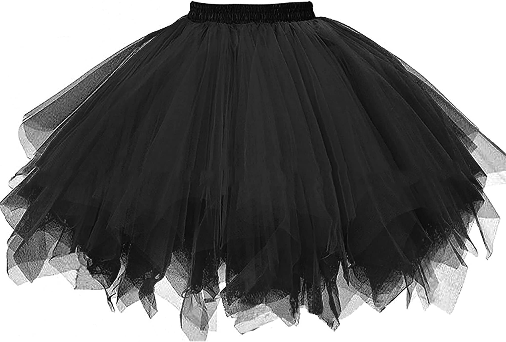 AylissWomen's Tutu Skirt 1950s Short Vintage Petticoats Bubble Ballet Skirt Tutu Tulle Halloween Costume Cosplay Party