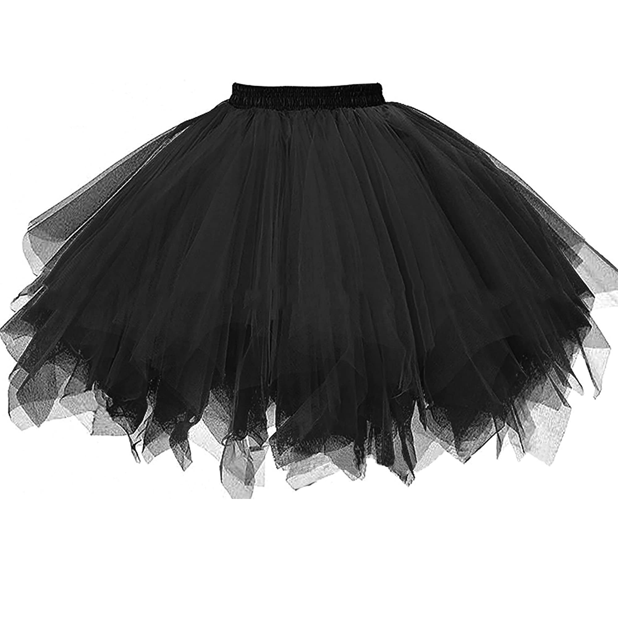 AylissWomen's Tutu Skirt 1950s Short Vintage Petticoats Bubble Ballet Skirt Tutu Tulle Halloween Costume Cosplay Party
