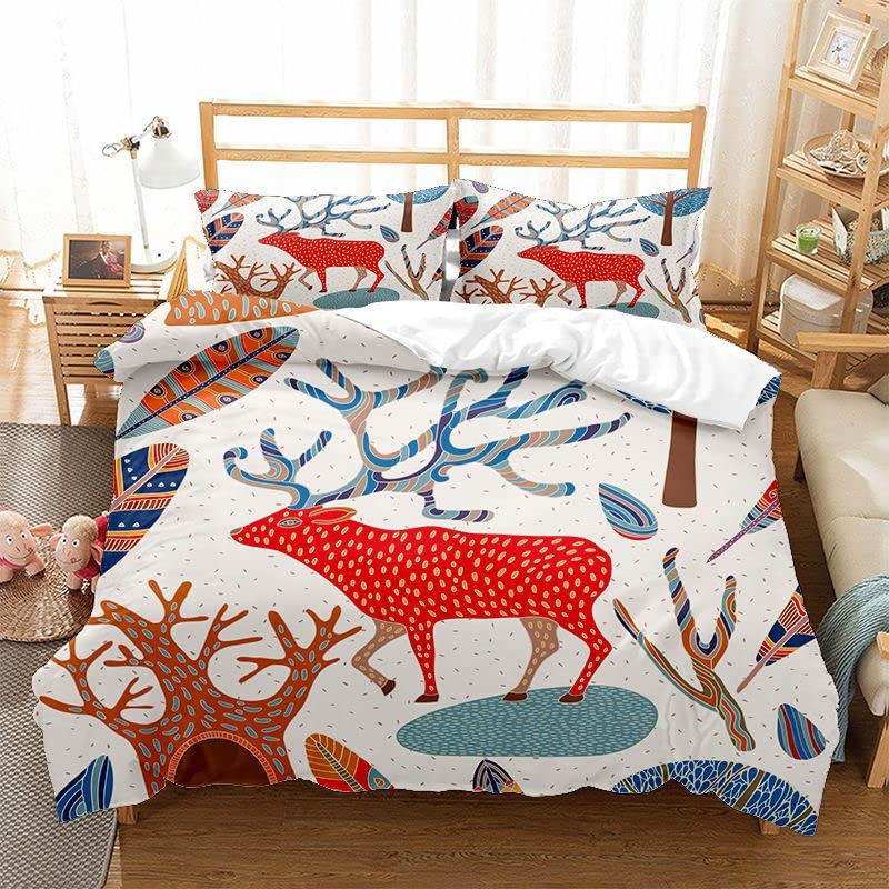Housse de couette 90x190 animaux wapitis le cadeau personnalisé parfait pour enfant