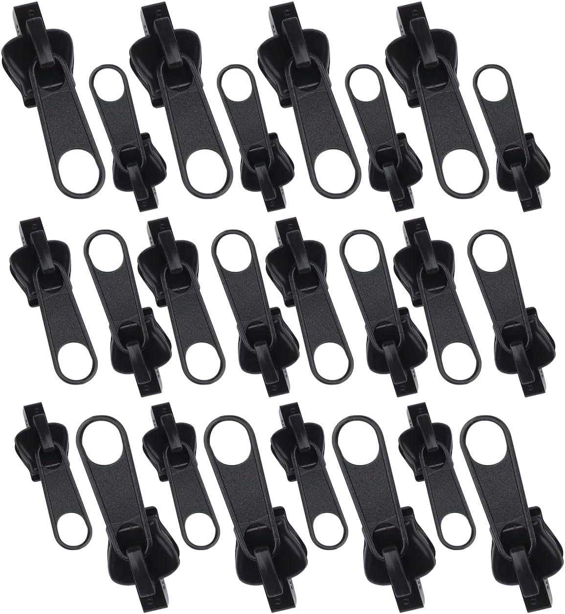 Yeesabella 24pcs Fix Zip Puller, Zip Slider Detachable Zipper Head