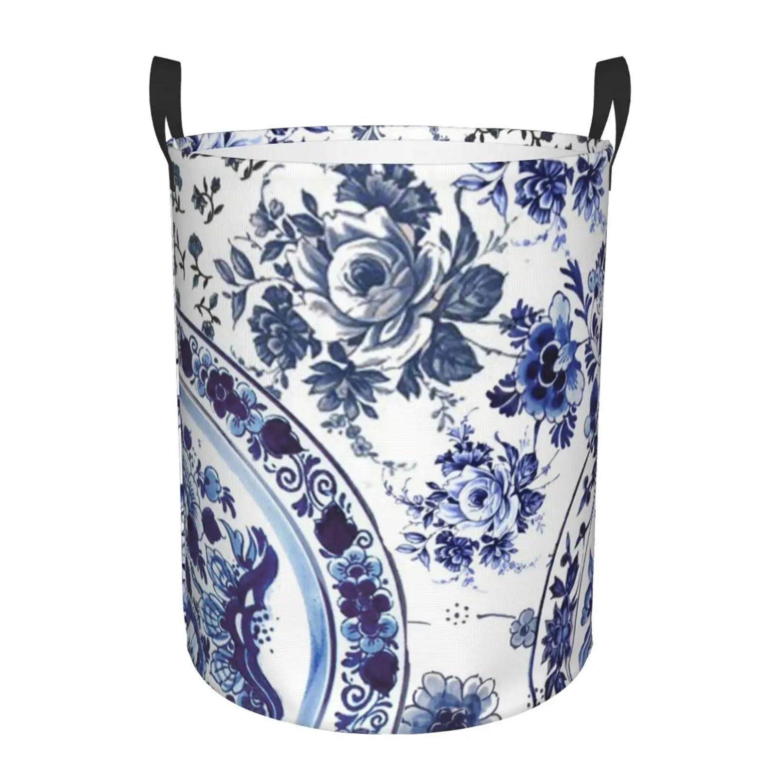 Fabric laundry hamper Vintage Laundry Hamper Large Storage Basket for Family(Color24,50x40 cm)