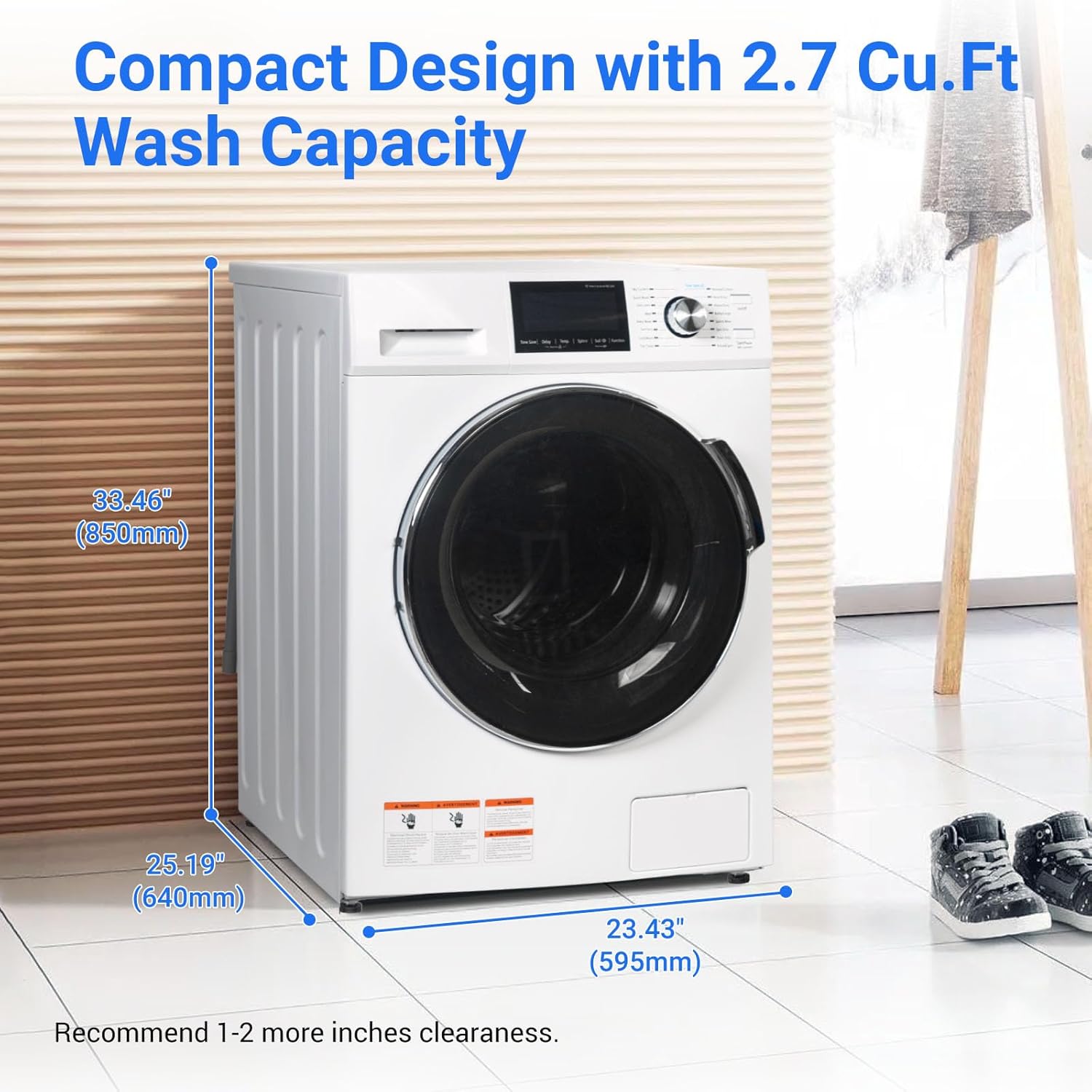 2.7 Cu.Ft Compact Front load Washing Machine, 25
