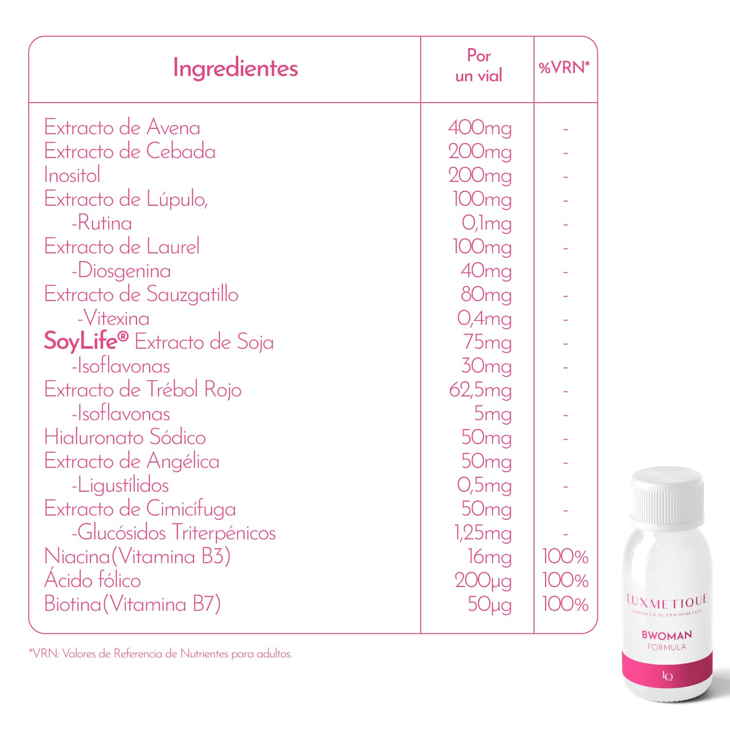 Luxmetique Formuła Bwoman Pielęgnacja Kobiet Perimenopauza i Menopauza 15 Fiolki