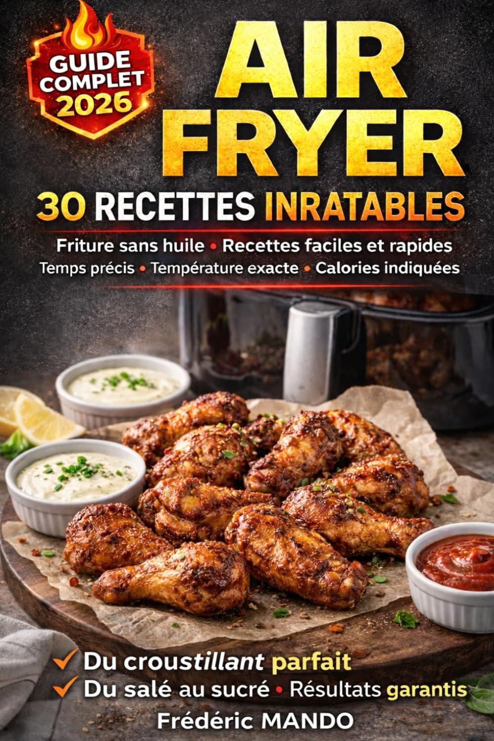Livre de recettes Air Fryer pour tous: Des recettes express, faciles et croustillantes pour gagner du temps, manger mieux sans se compliquer la vie et se faire plaisir à chaque repas.