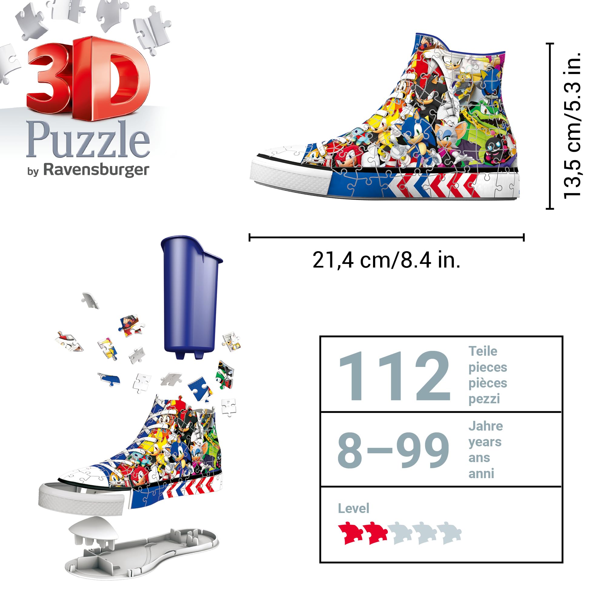 Amazon.com: Ravensburger Sonic The Hedgehog Sneaker 3D Puzzle