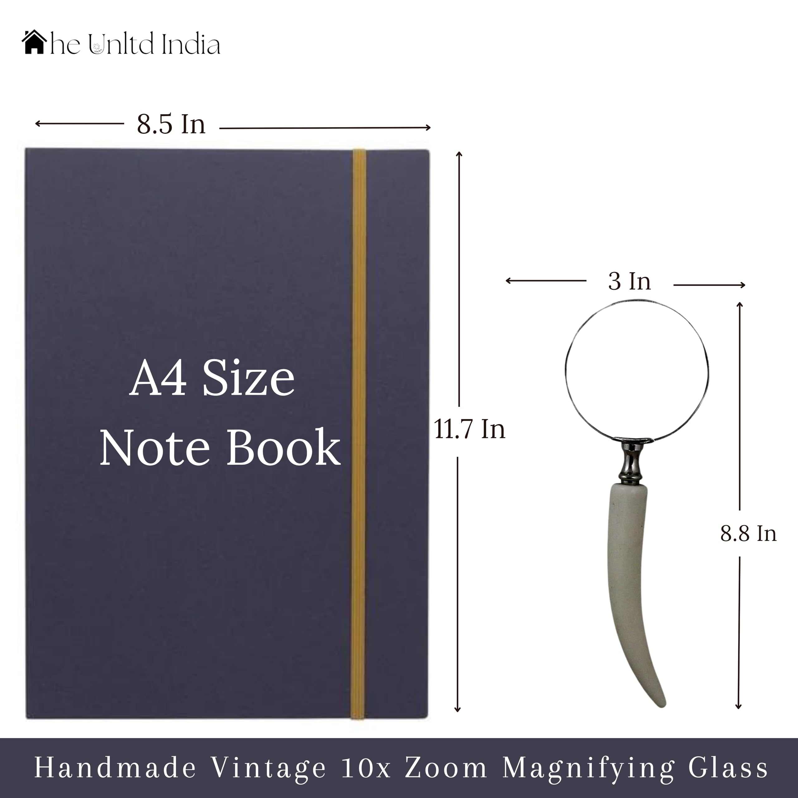 The Unltd India Vintage Magnifying Glass, 10X magnification - Image 2