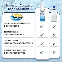 Vista 6 de Solución de lentes de contacto de tamaño de viaje libre de crueldad, 3 onzas líquidas, limpiador y acondicionador suave multiusos para el cuidado