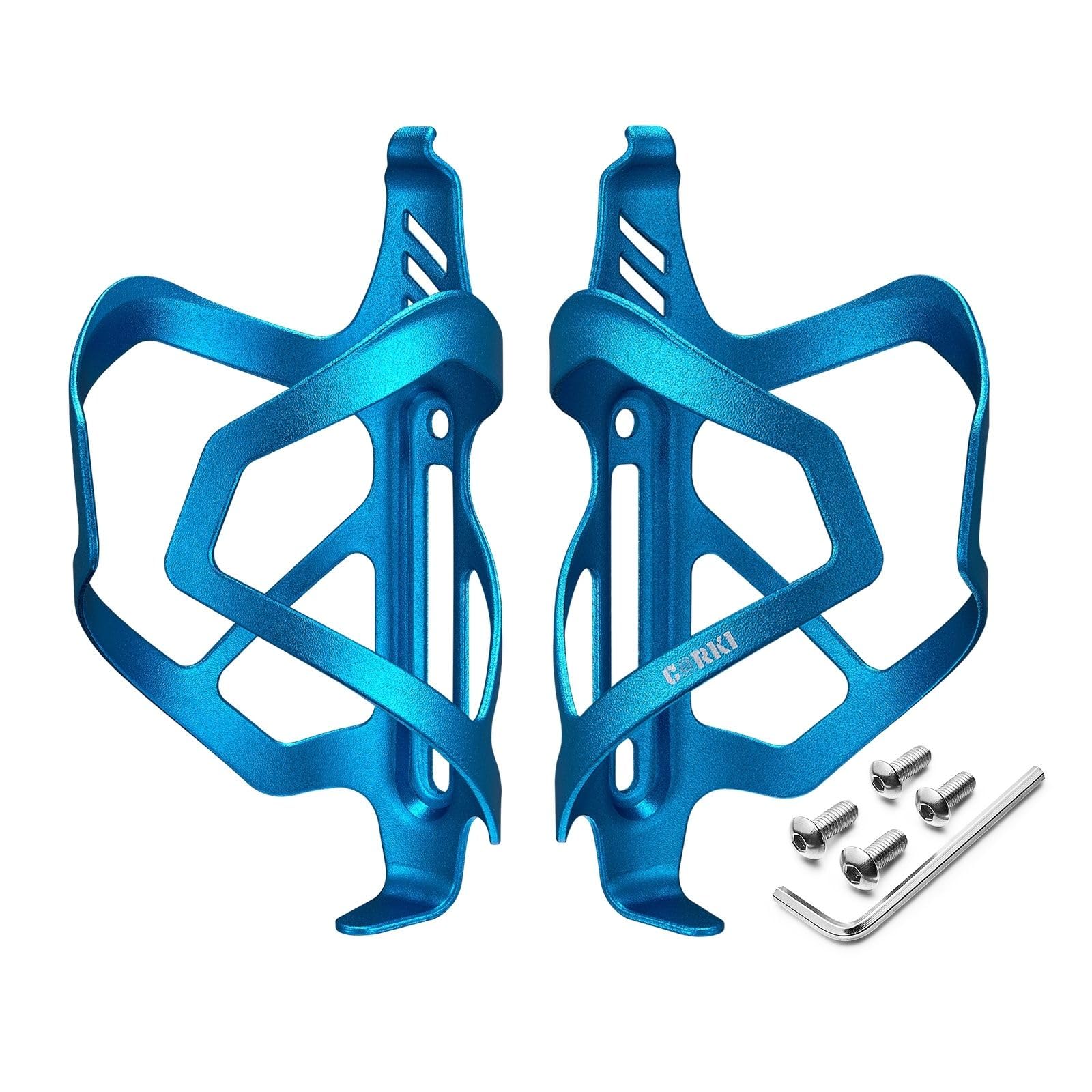 Corki Cycles Heavy Duty Bike Water Bottle Holder, Lightweight Aluminum Cage Shockproof Design for Road Mountain Gravel Bikes, Holds 18-30 oz, 2-Pack