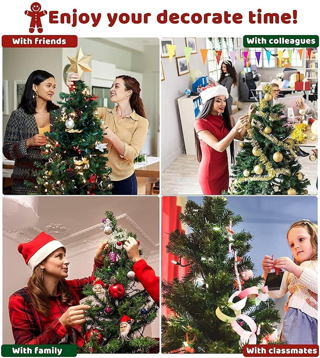wsiiroon 5FT Artificial Christmas Tree Xmas Pine Tree for Home