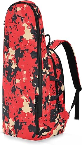 Miniatura 2 de Mochila de tenis de bádminton linda y resistente camuflaje rojo camuflaje 2 raquetas de tenis, bolsa de gimnasio para hombres y mujeres, bolsa
