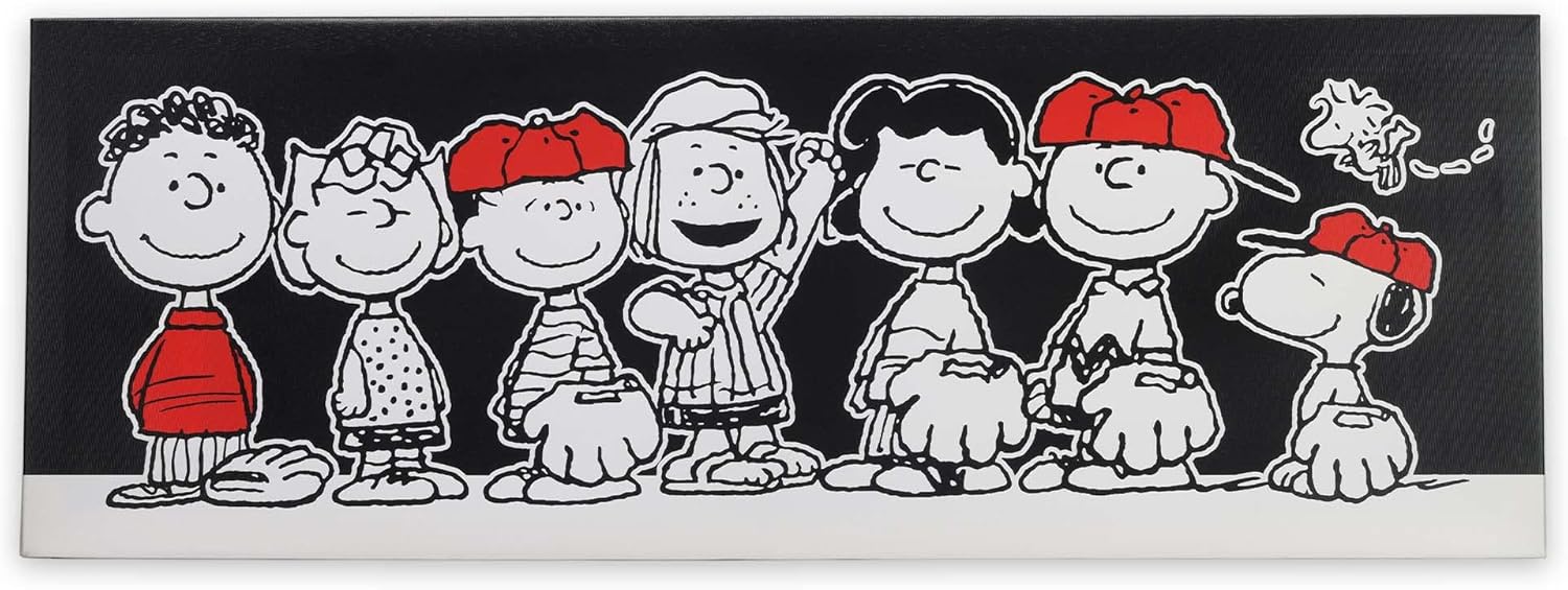 Open Road Brands Peanuts Baseball Team Gallery Wrapped