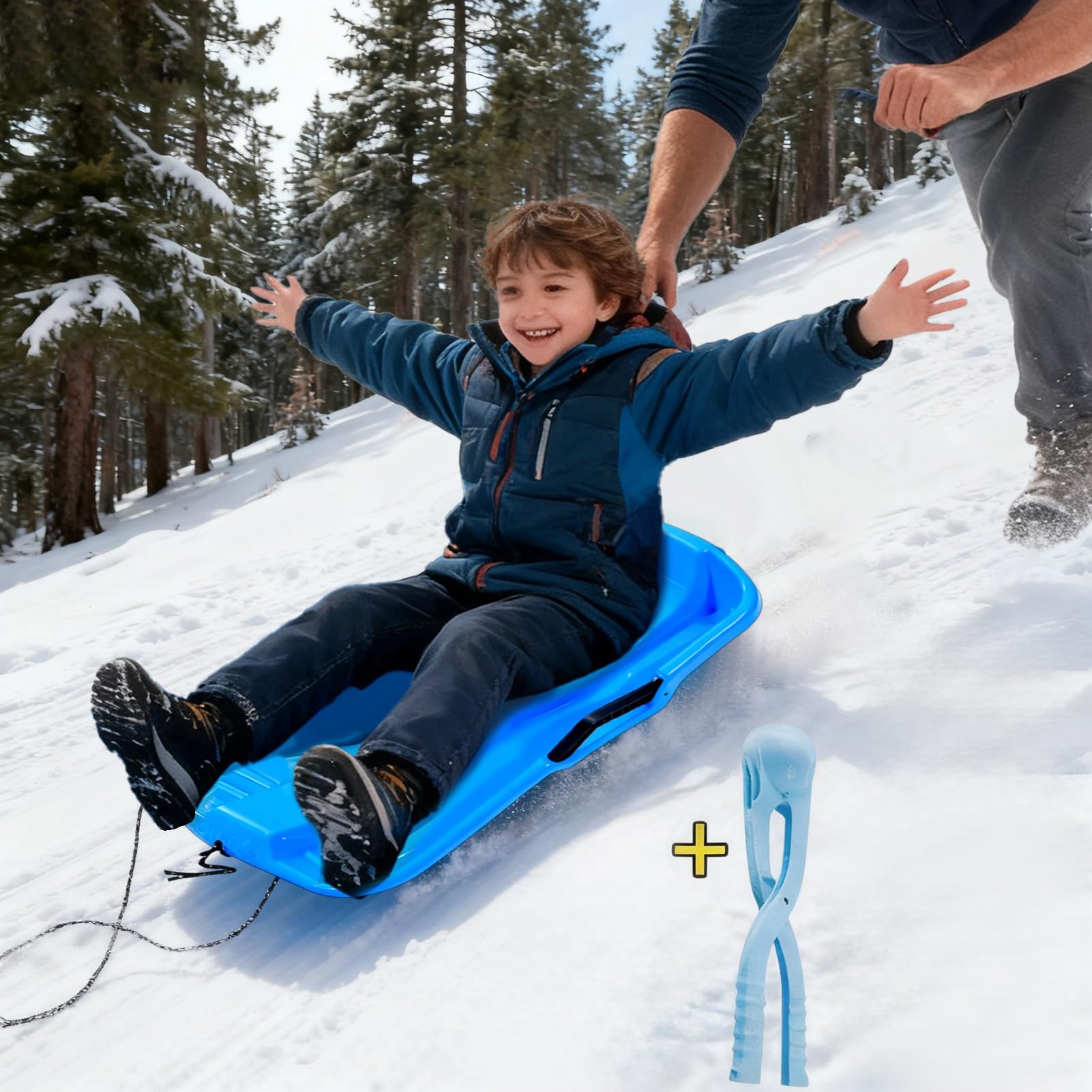 Tabla De Trineo | Equipo de Trineo Ligero,Disco para Niños Skiboard - para Playa Montañas Hielo Hierba Hombres Mujeres Niños Niñas Jóvenes Adolescentes