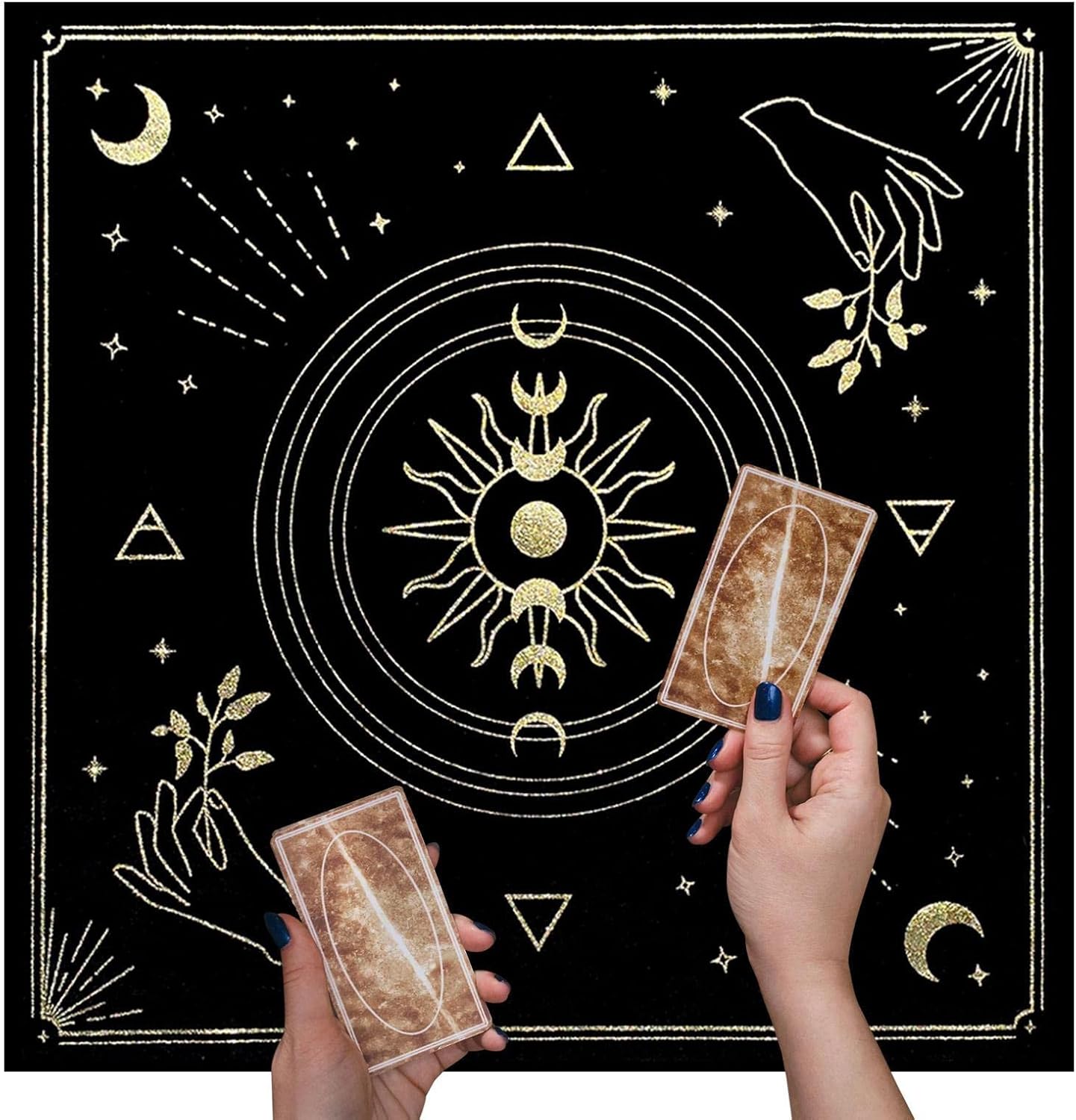 Antianzhizhuang Nappe Hexagramme Phases De Lune En Tissu Pour Cartes De Tarot - Nappe De