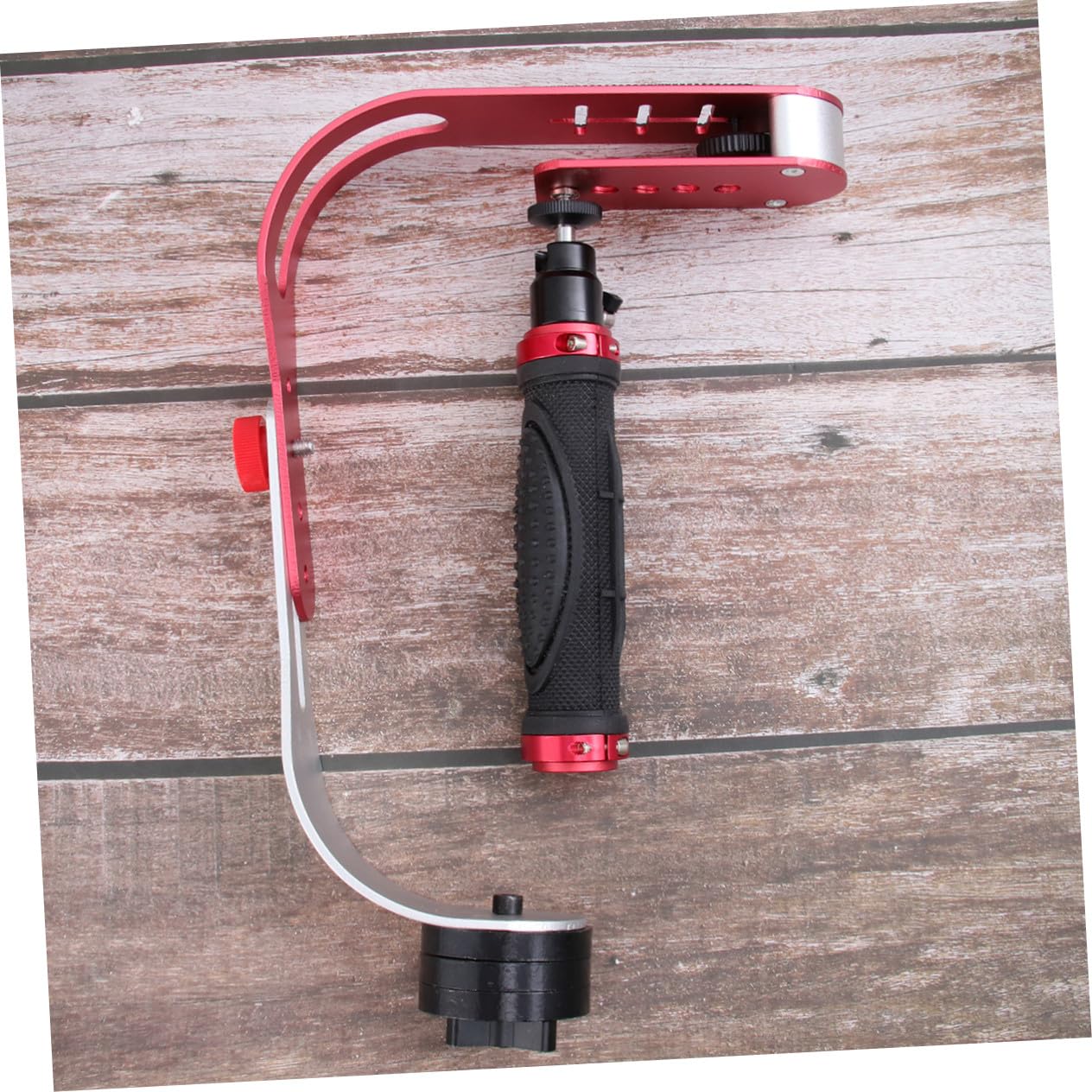 Stabilizzatore Fotocamera Video Portatile Rosso in Lega di Alluminio | Camera e Dv, Movimento Fluido e Preciso, Viaggio e Riprese da Angolazioni Basse