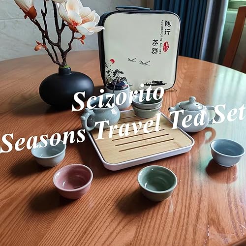 Miniatura 2 de Four Seasons - Juego de té de cuatro colores, juego de té para viajar en cuatro estaciones, adecuado para cumpleaños, ceremonias de graduación, día