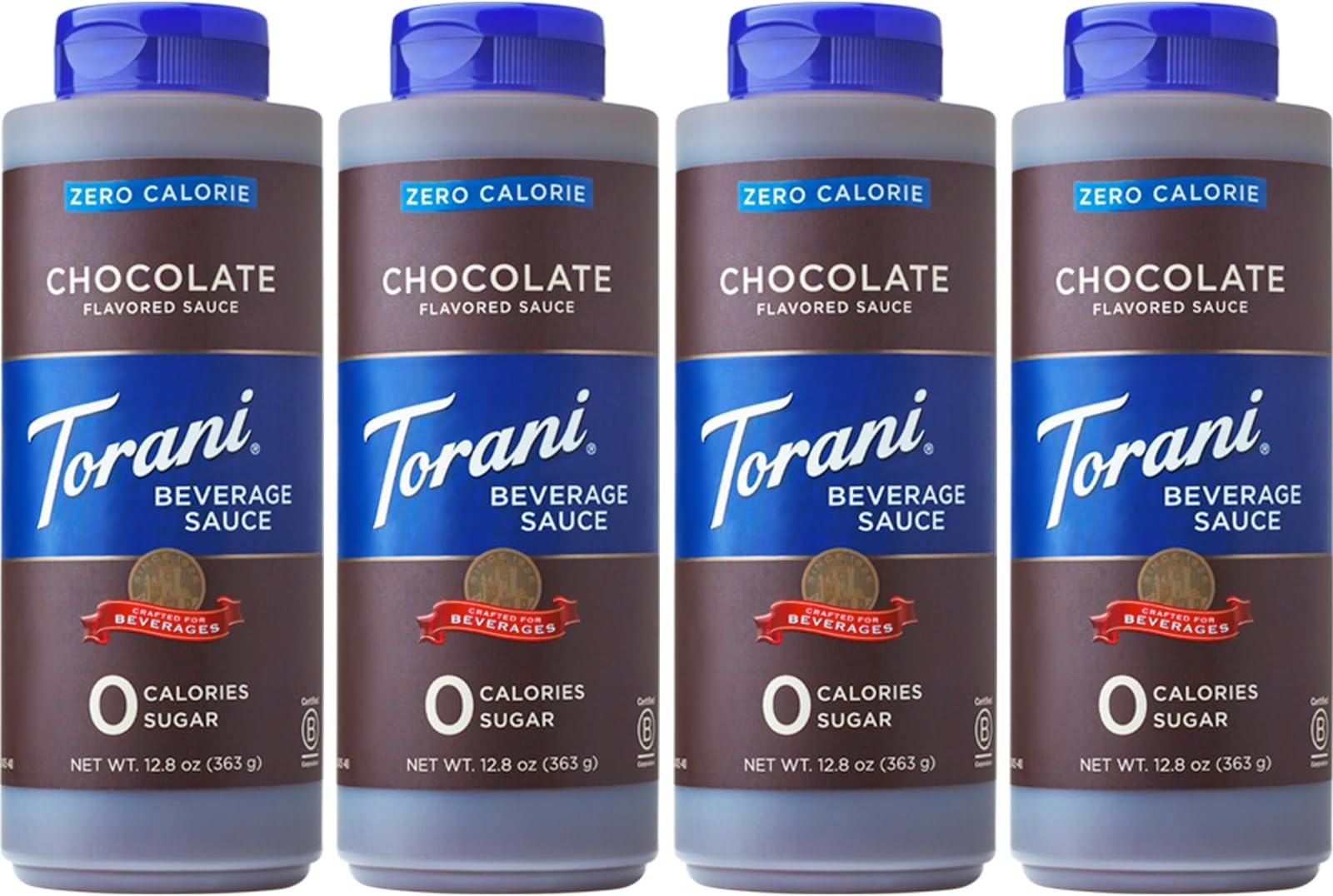 Zero Calorie Chocolate Dessert & Drink Sauce, 12.8 fl oz (Pack of 4)