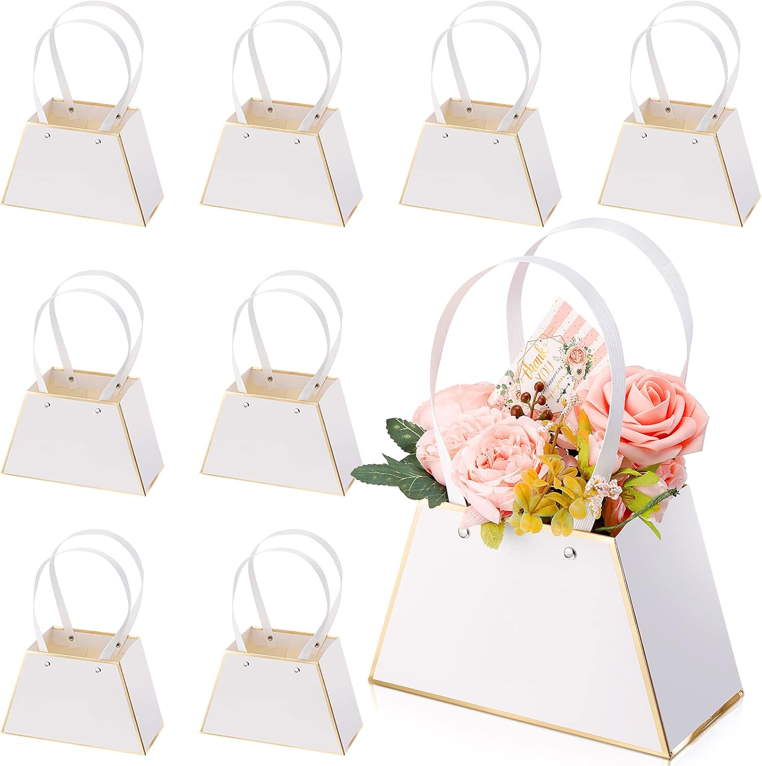 Sepamoon 8 Pieces Valentine's Day Wedding Flower Gift Bags