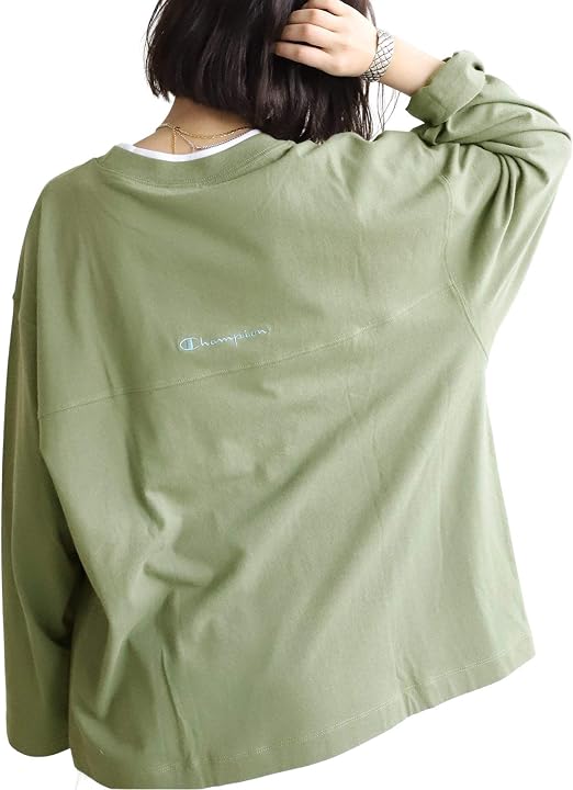 Amazon スローブイエナ Champion チャンピオン Slobe Citron 別注レイヤードプルオーバー フリー カーキ Tシャツ カットソー 通販