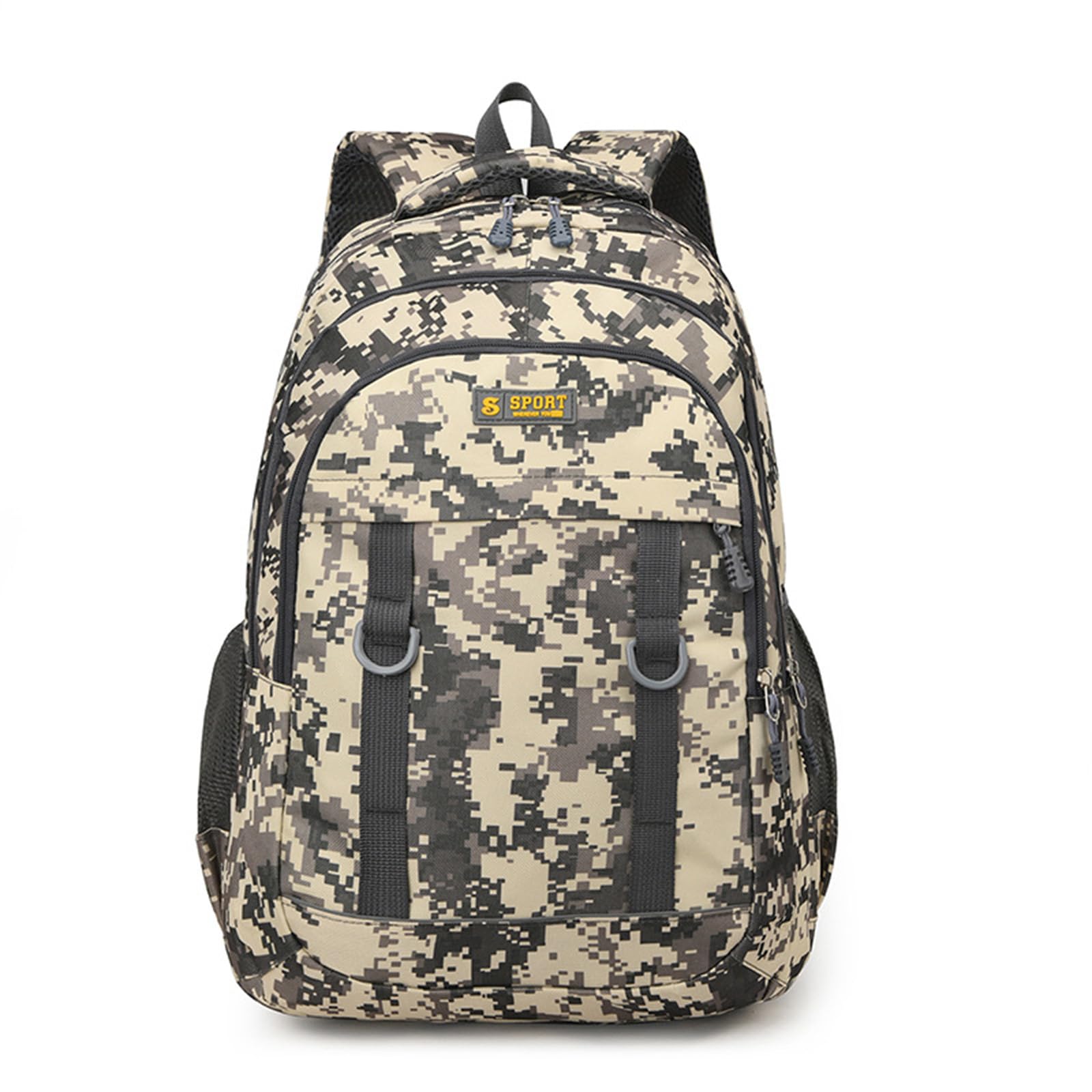 Lawaia Military Tactical Backpack 25L Camping Rucksack Work Bag for Men Army Travel Hiking Backpack Womens School Waterproof Gym Fishing Bag Back Pack Daysack 46 * 18 * 31cm (khaki)