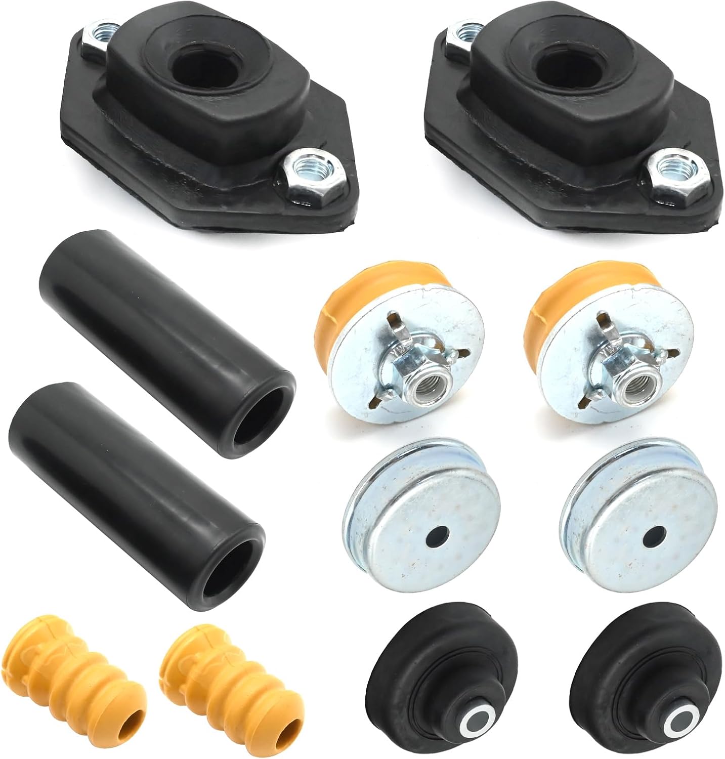Saihisday 14Pcs Rear Upper and Lower Shock Mount Kit, Shock Absorber Grommets Bump Stops Kit Replacement for BMW E82 E88 E90 E90N E92 E92N Replaces 33506767010