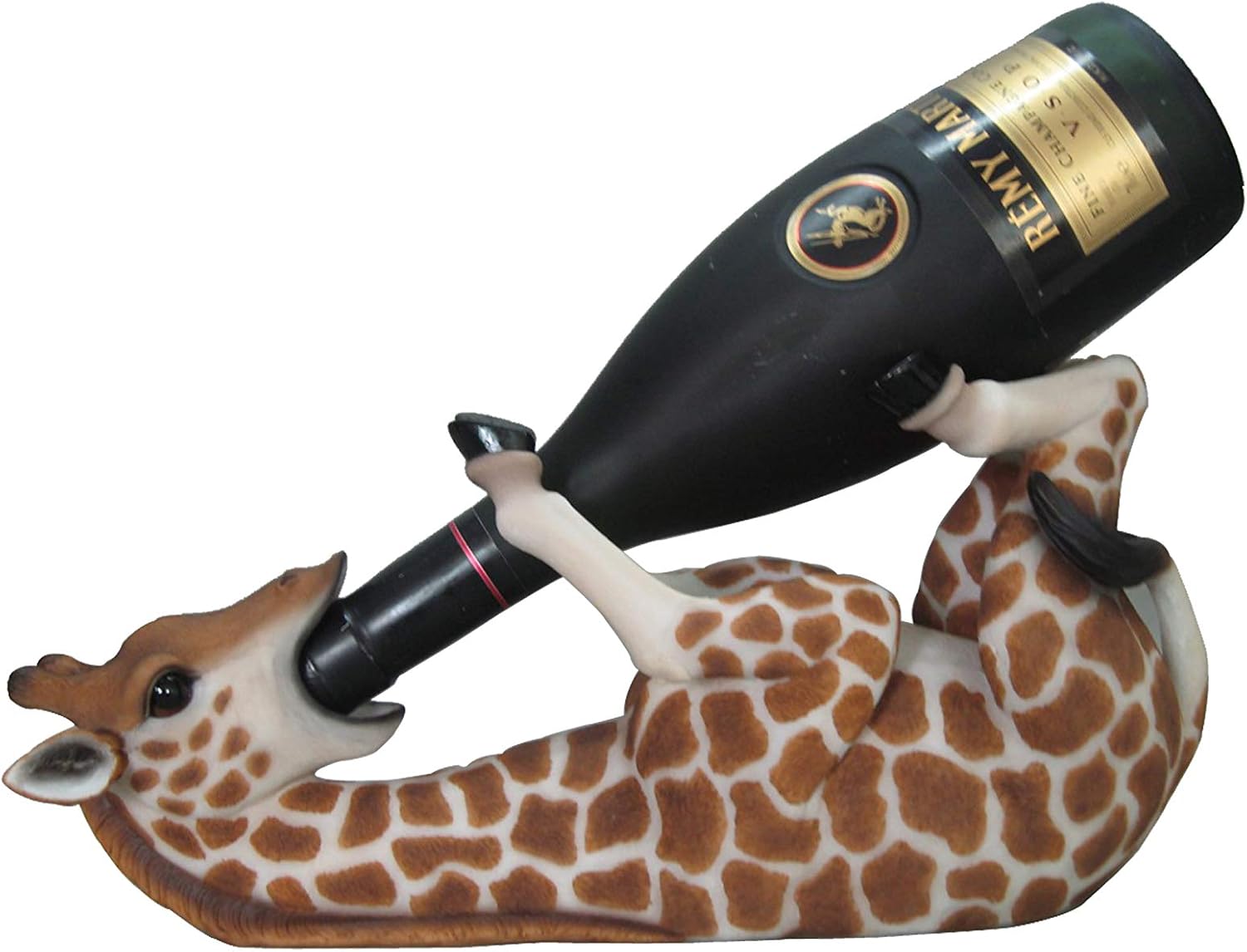 DWK "Tall Drink Giraffe Decorative Table Top Wine Bottle