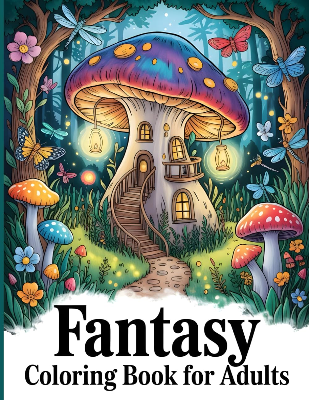 Fantasy Coloring Book For Adults: 101 Enchanted Scenes, Magical Paths & Whimsical Worlds To Calm The Mind And Spark Imagination (Enchanted Escapes Coloring Series)