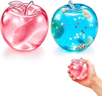 2 PCS Apple Squishy, Squishy Apple, Slushy AppleSquishy, Sensory Stress Relief Tool, Office Desk Companion, Home Decoration, Anxiety Management, Pink and BlueApples, Soft Slow-Rising Material