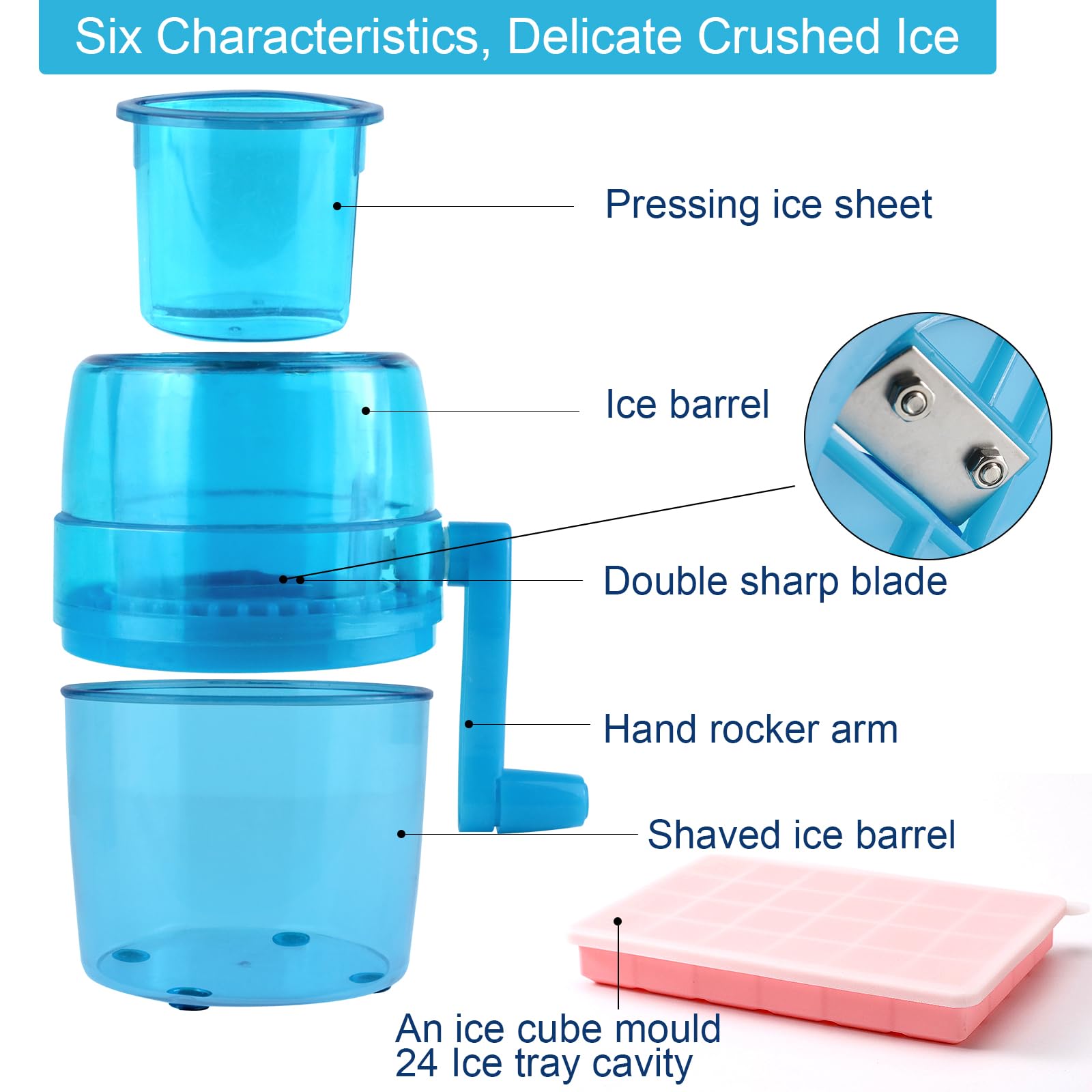 Amazon | かき氷器 手動 アイスクラッシャー 小型クラッシュ氷