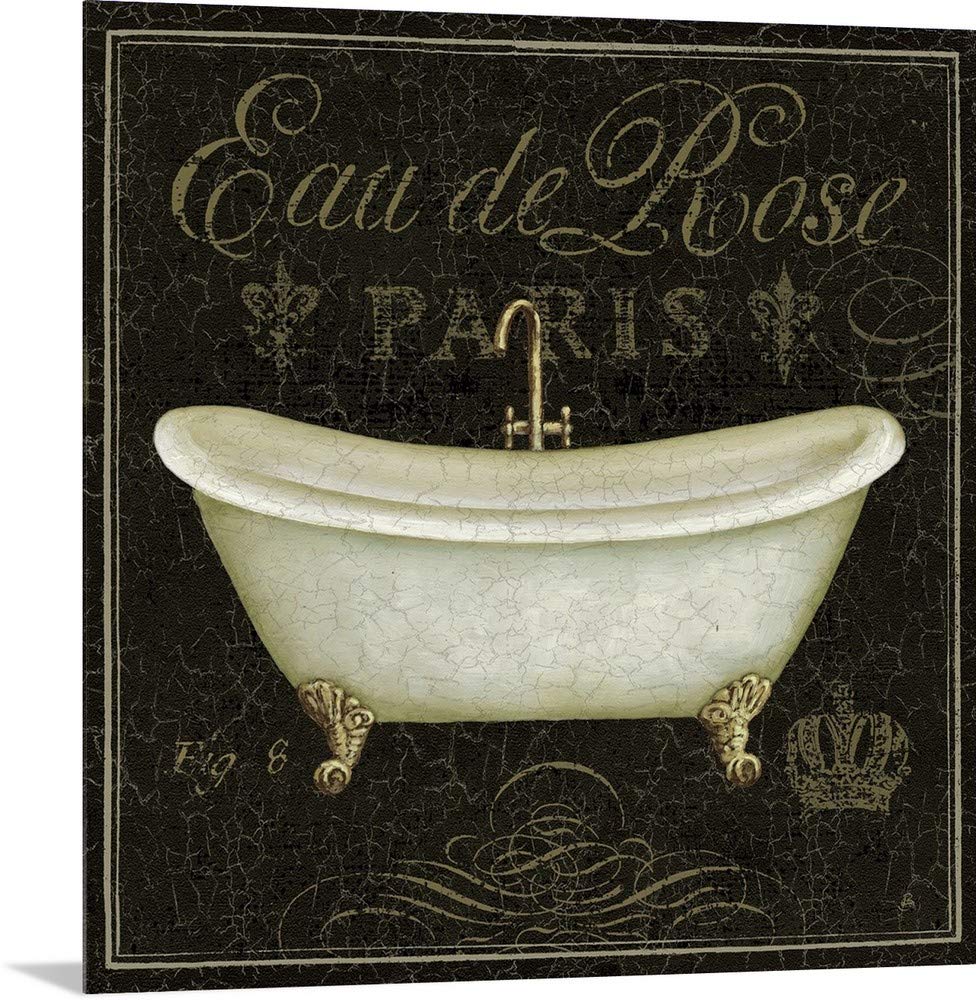 GREATBIGCANVAS Bain De Luxe II Metal Wall Art Print, 12"x12"