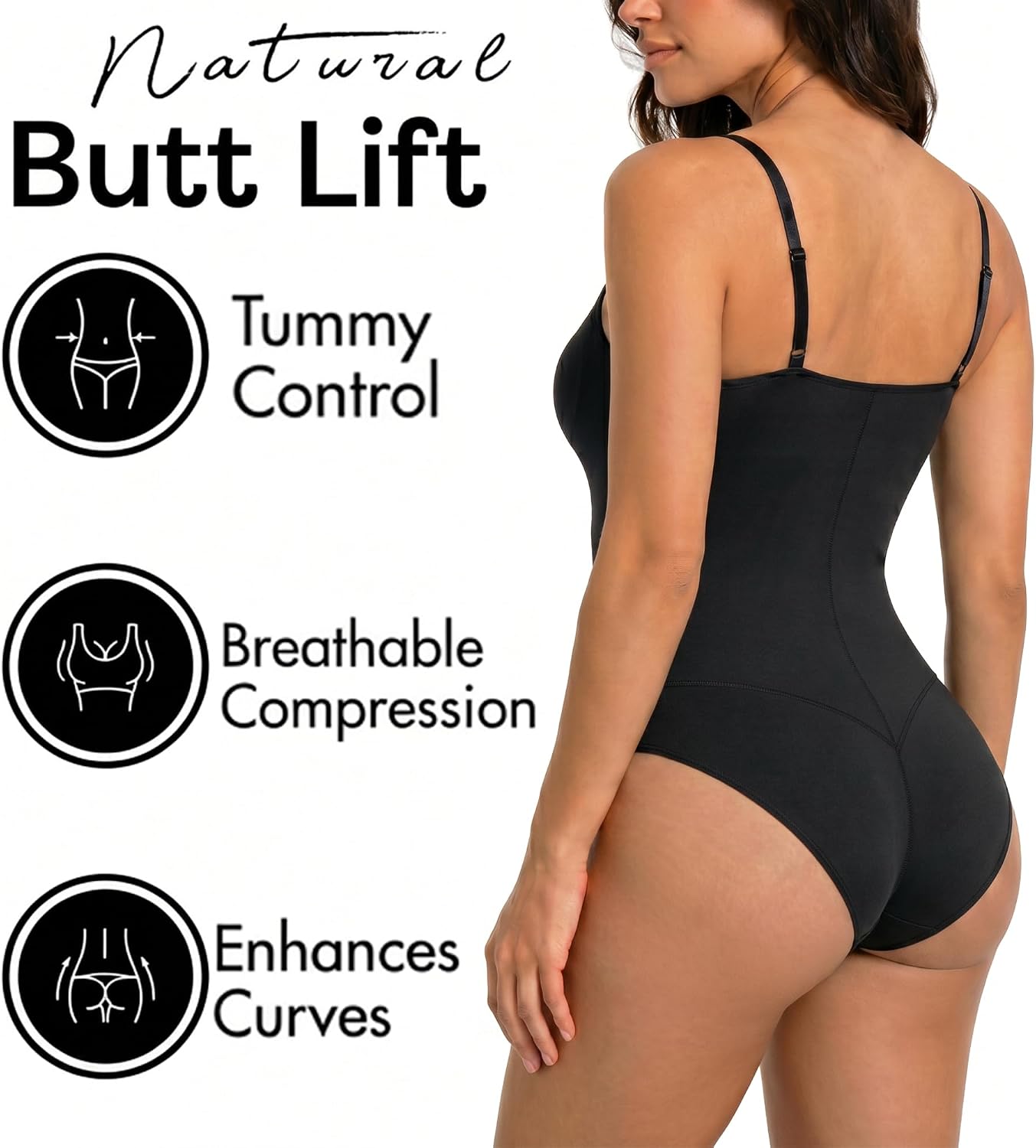 herslims Shapewear Tummy Control Bodysuit Thong or Brief: Sculpting Shaper Tank Top Bodysuits & Snatched Waist Body Suit