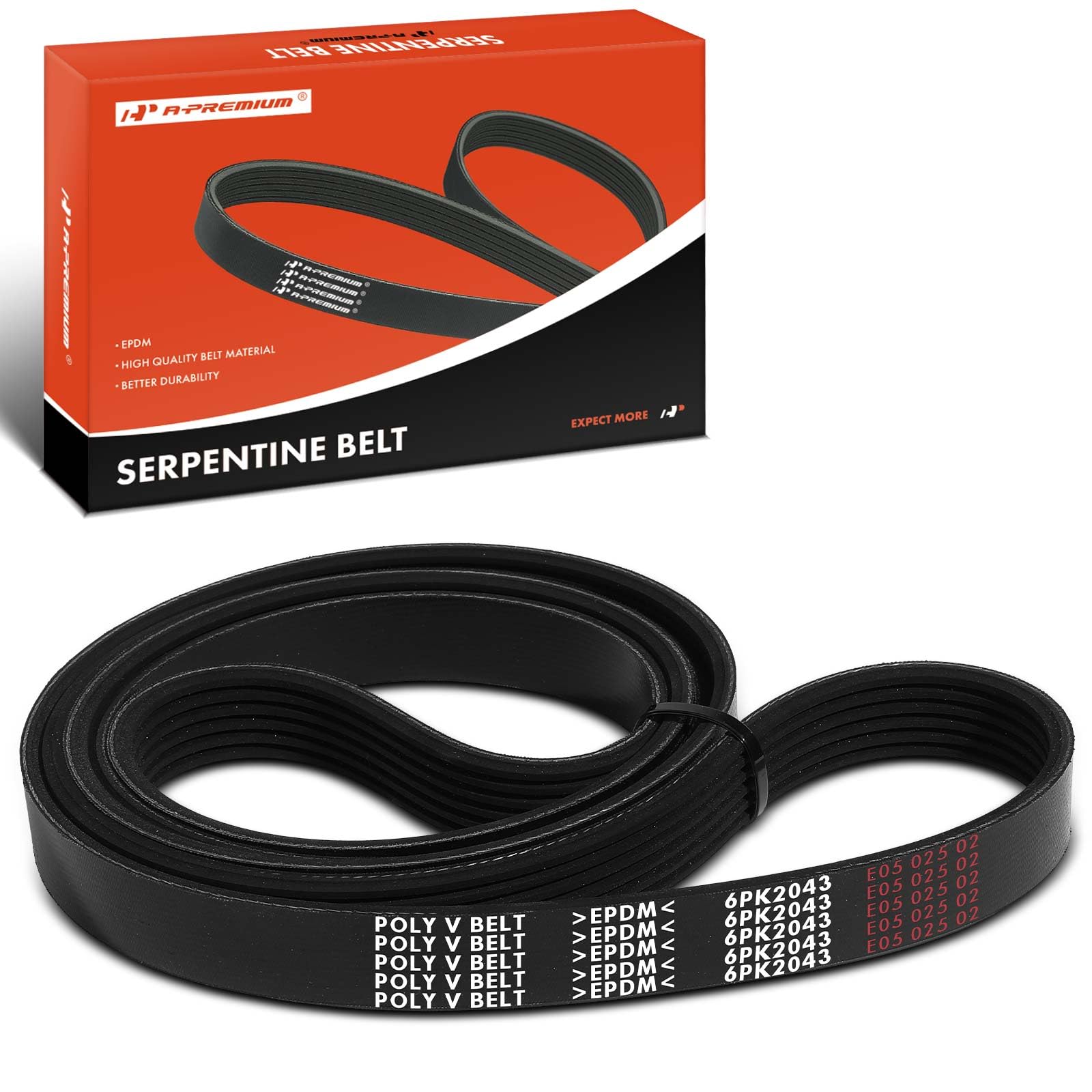 A-Premium Serpentine Belt For Jeep, Ford, Chrysler & Starcraft - 80.45" Effective Length 6-Rib Belt