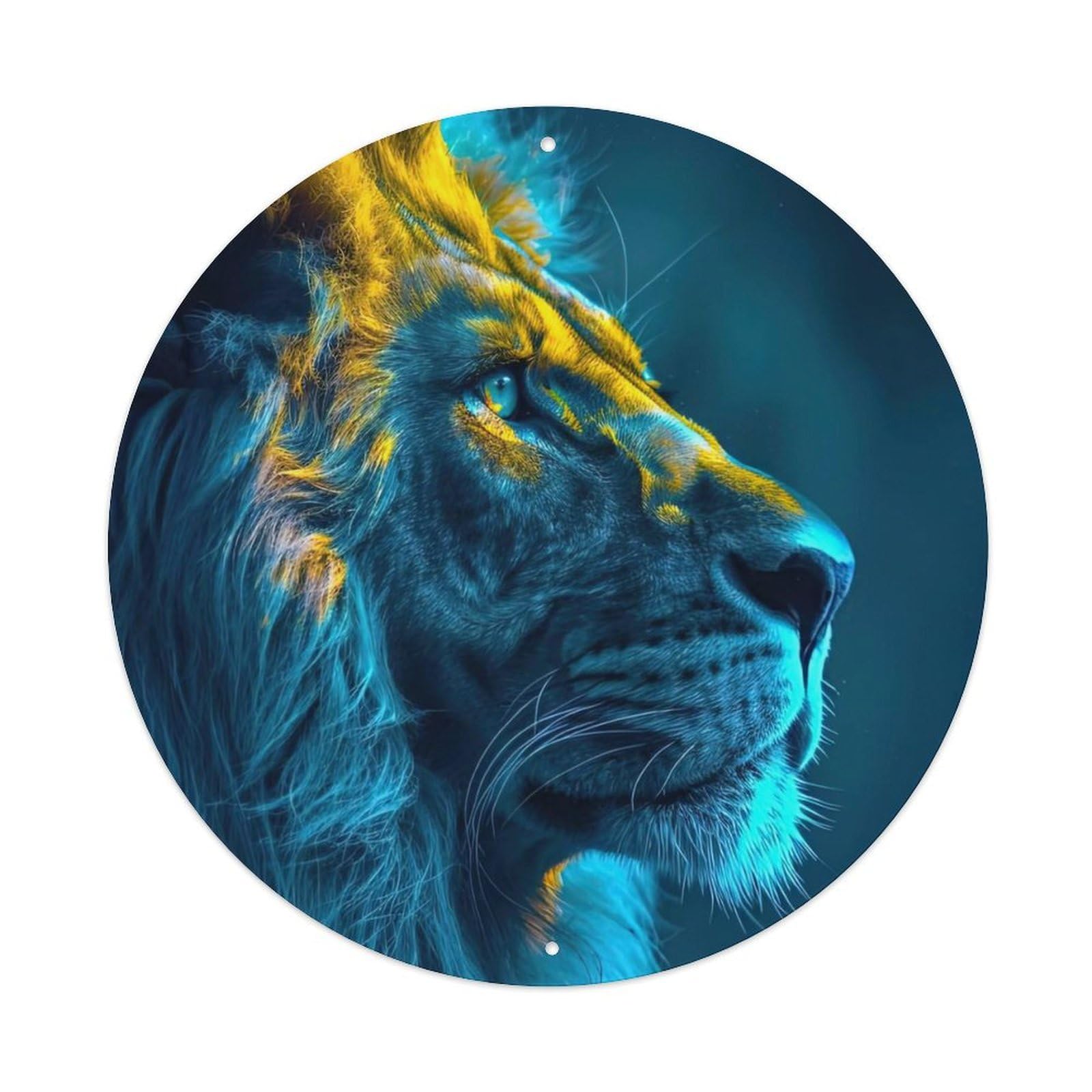 Animal Artwork Poster Look at The Lions in The Distance Metal Tin Sign