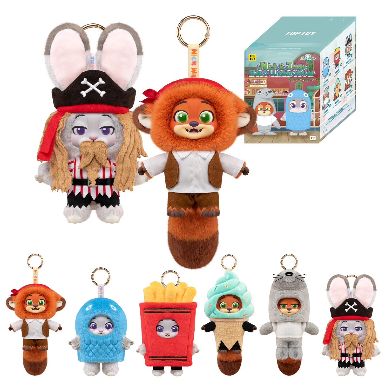 ズートピア TOPTOY 新作 グロース・ジャーニー 6個セット ぬいぐるみ