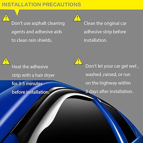 Miniatura 5 de Protectores de lluvia para Ford F150 2015-2023 SuperCrew, viseras de ventilación de ventana, deflectores de viento para 17-23 F-150 Raptor F250 F350