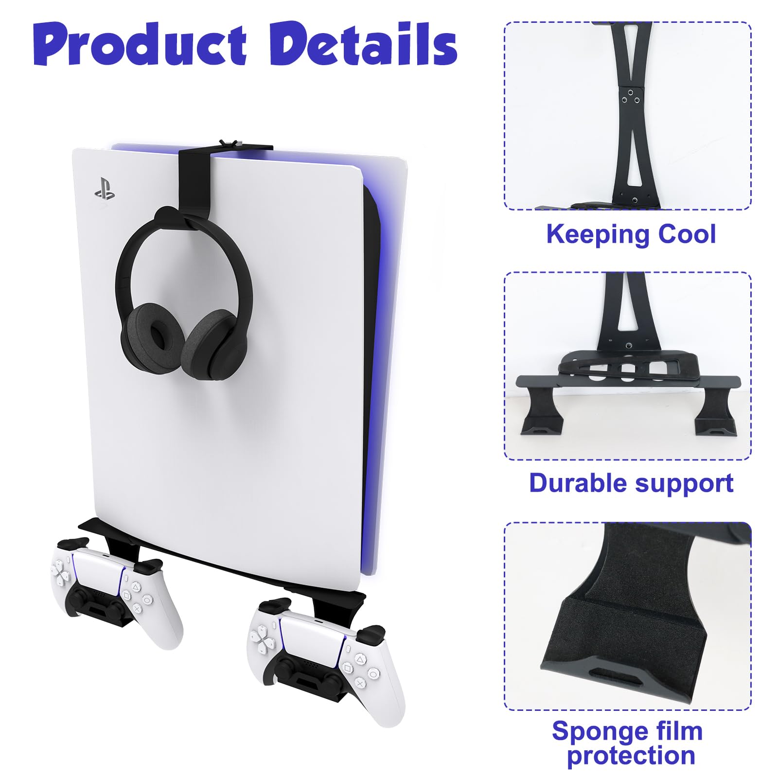 置物 PlayStation 5 ZHSX Wall Mount for Ps5 Models,Ps5 Shelf Playstation Wall Mount
