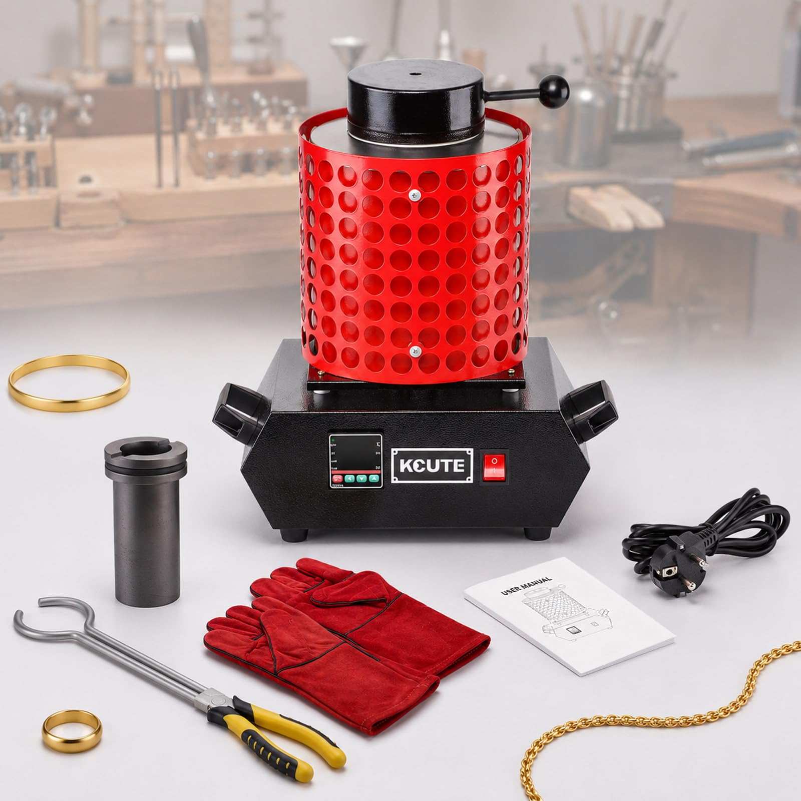 Cyfrowa topiarka do metali 1500 W 2kg