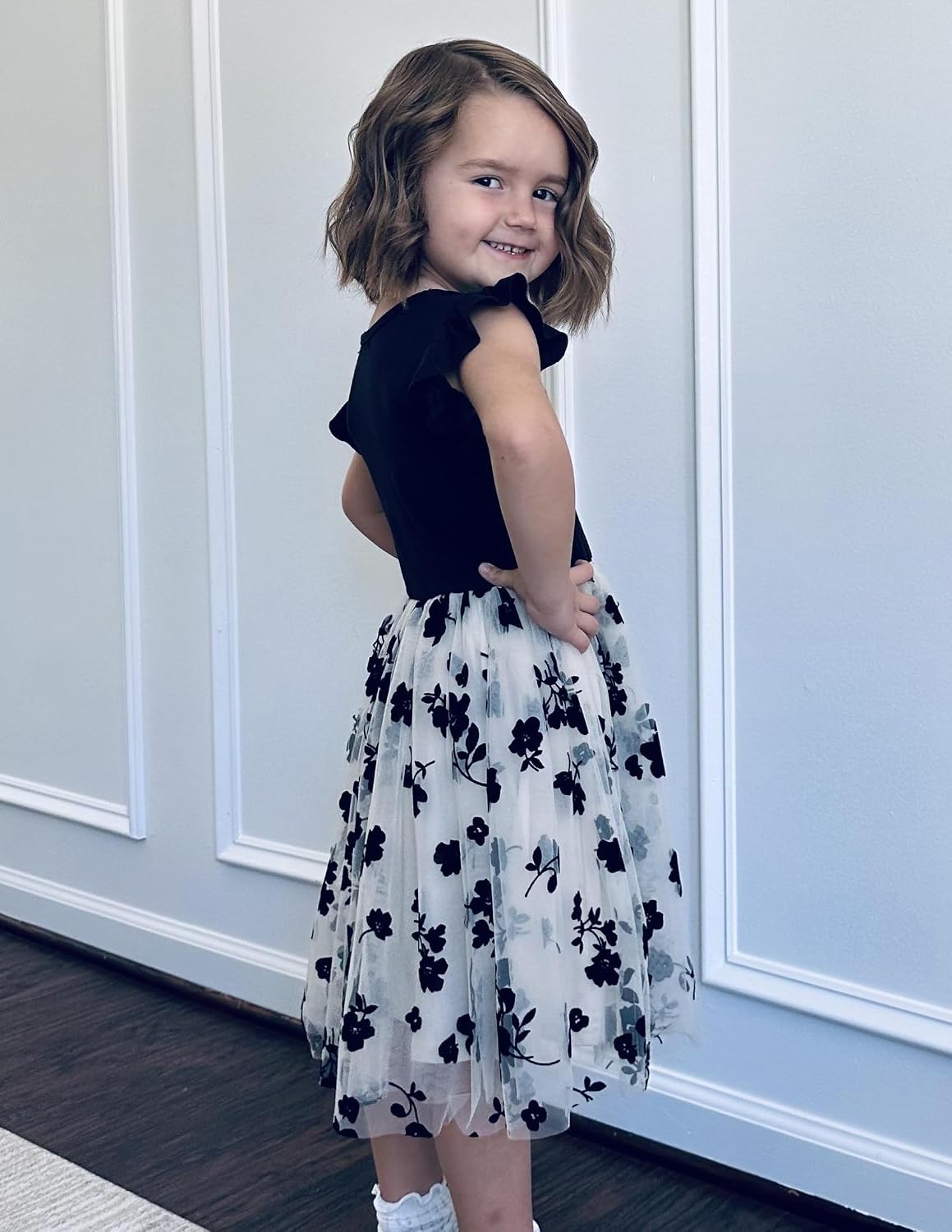 Arshiner Toddler Tutu Dress Little Girls Fluffy Summer Dresses Casual Party Tulle Sundress for Kids 2-6Y