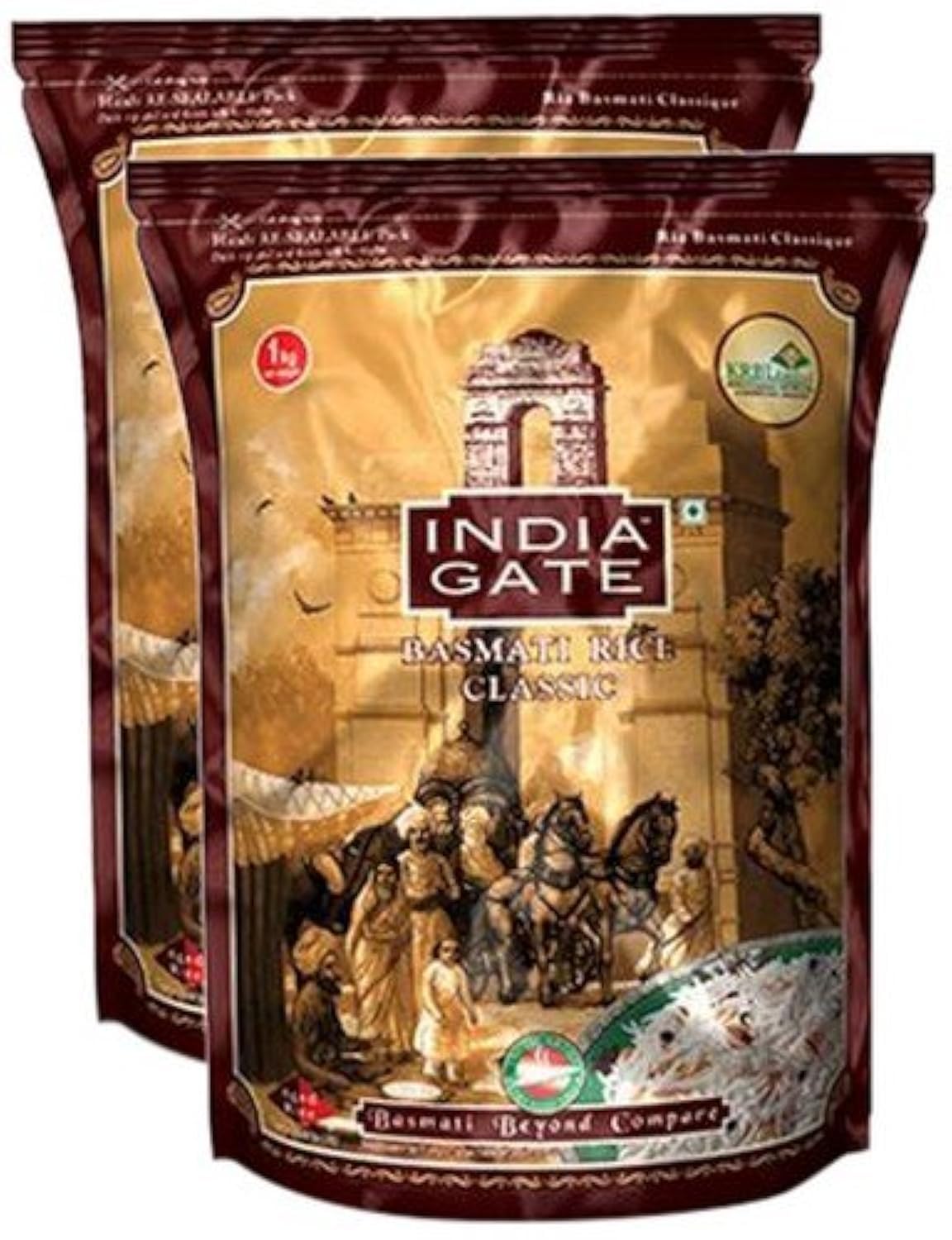 India Gate More Combo - India Gate Basmati Rice Classic, 1Kg (Pack of 2) Promo Pack (B0764BHW7K) Amazon Price History, Amazon Price Tracker