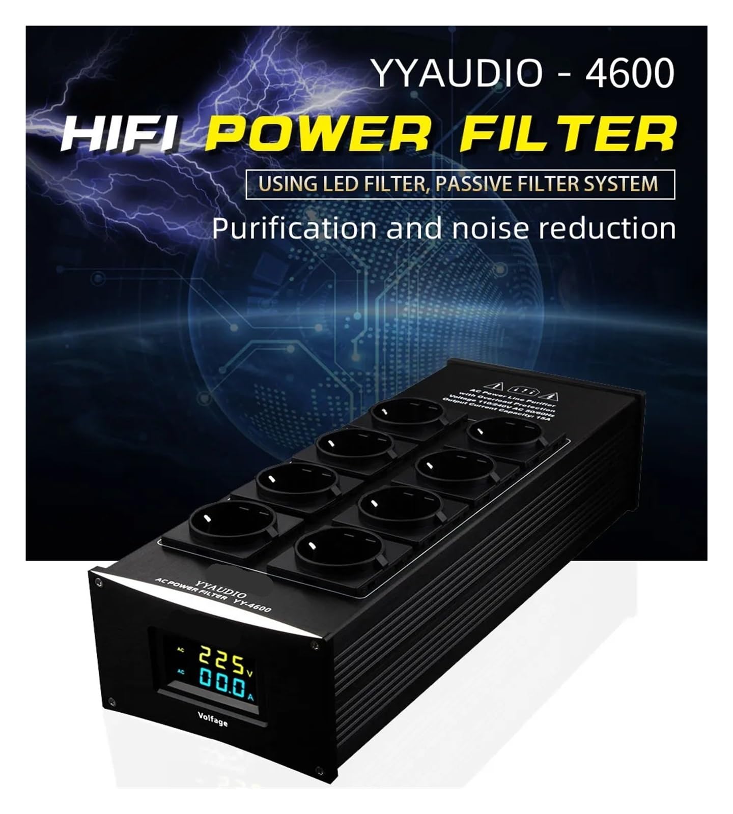 Hałas Audio Filtr zasilania AC Klimatyzator mocy Oczyszczacz mocy Ochrona przed przepięciami Elektryczna listwa zasilająca