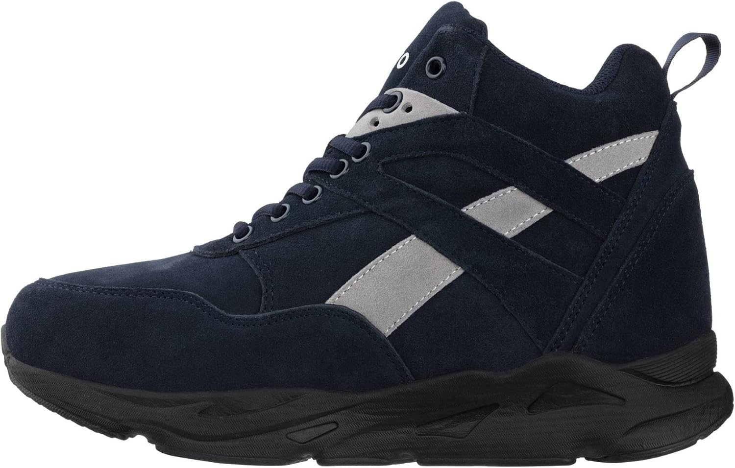 CALTO Men's Invisible Height Increasing Elevator Trainer Shoes - Blue/Grey Lace-up Fashion High-Top Hiker Sneakers - 4.0 Inches Taller - S33595 - Size 9 D(M) US - Image 3