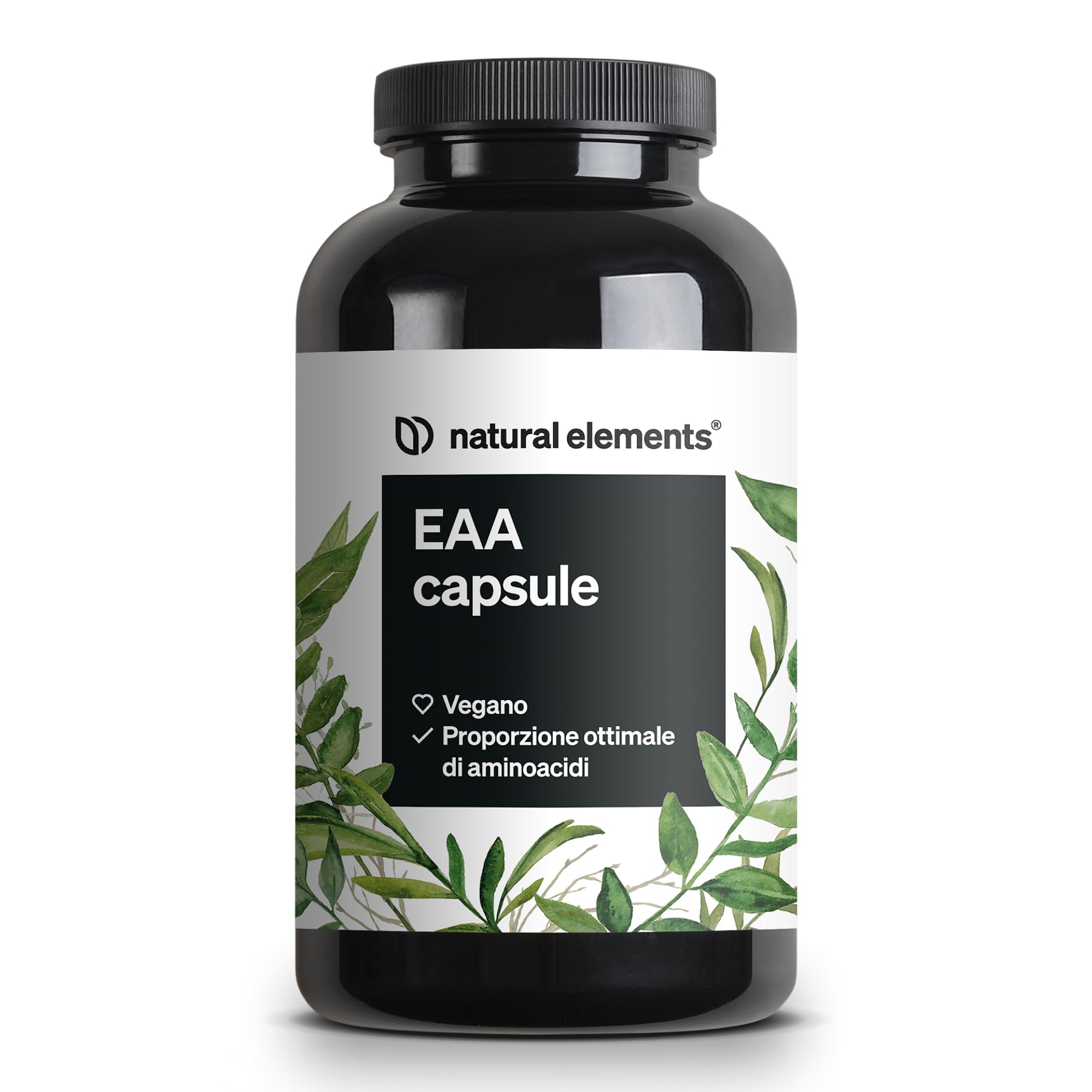 EAA Alto Dosaggio | 300 Capsule | 8 Amminoacidi Essenziali | Vegano | Senza Additivi | Prodotto e Testato in Laboratorio in Germania