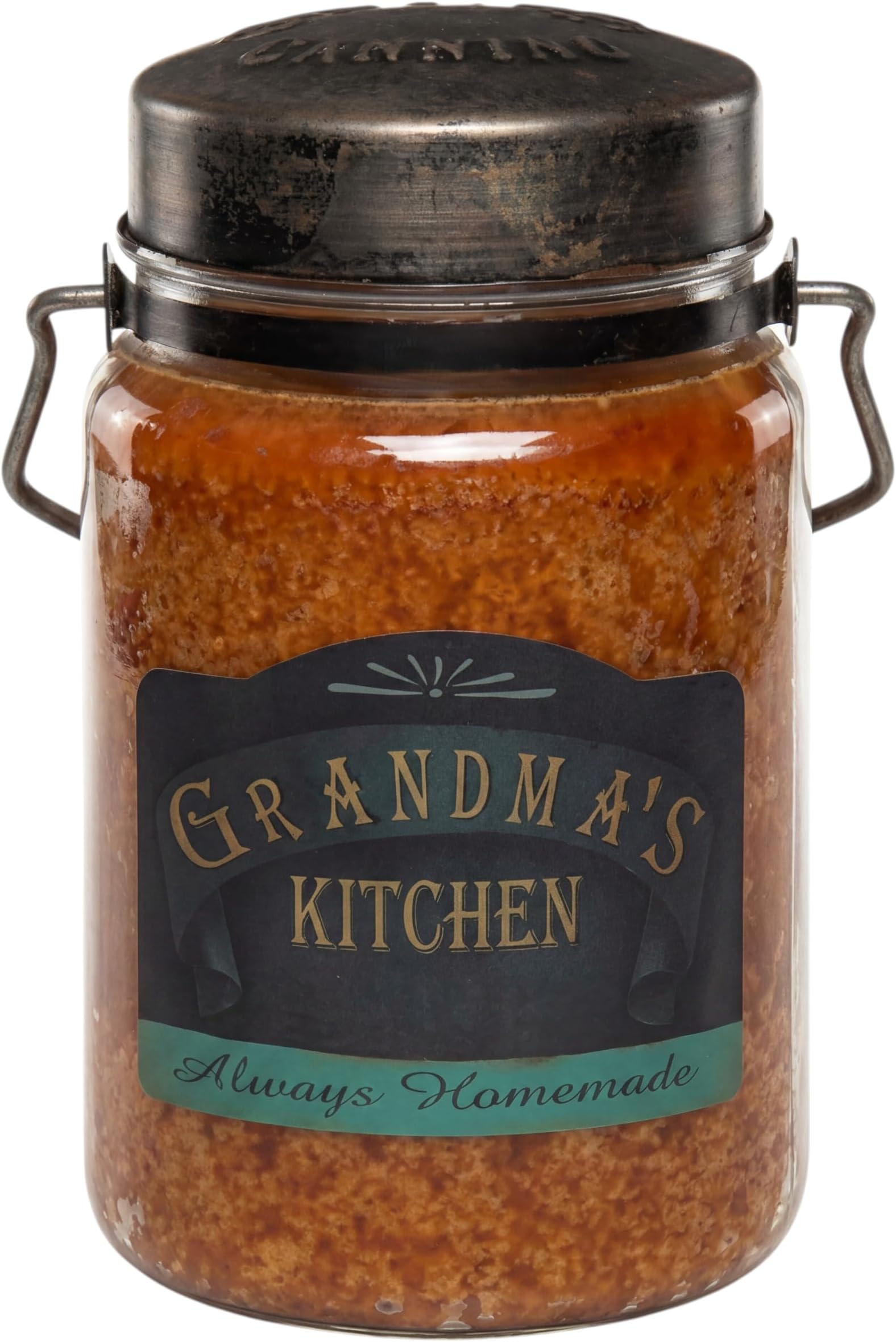 McCallโs Candles | Grandmaโs Kitchen | 26 oz Scented Candle | USA-Poured | Vintage Rustic Jar with Carrying Handle | Spiced Cinnamon & Cozy Allspice Fragrance