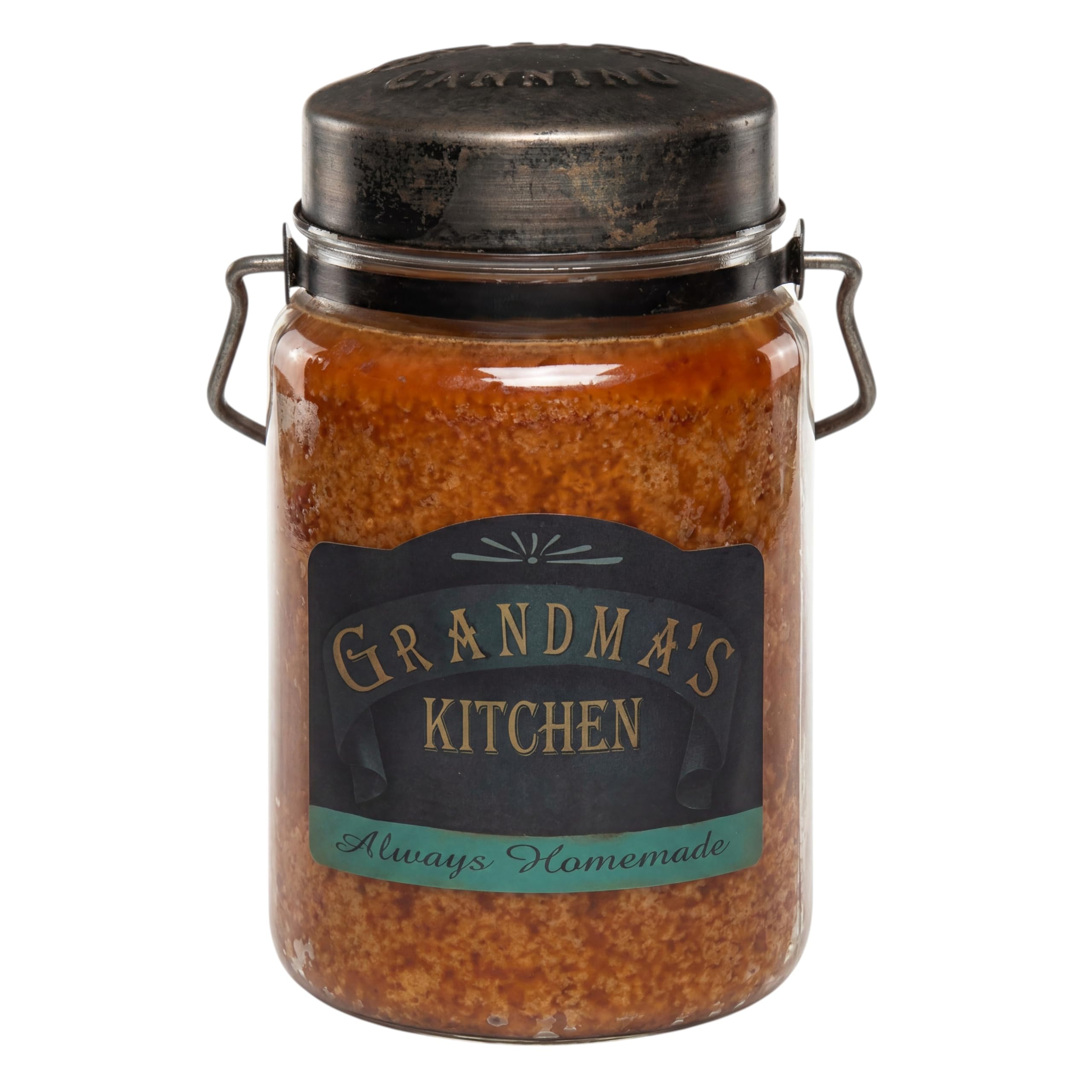 McCall’s Candles | Grandma’s Kitchen | 26 oz Scented Candle | USA-Poured | Vintage Rustic Jar with Carrying Handle | Spiced Cinnamon &amp; Cozy Allspice Fragrance