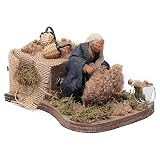 Holyart Szopka neapolitańska: Ruchoma scena szopki Strzygący owce 10 cm terakota